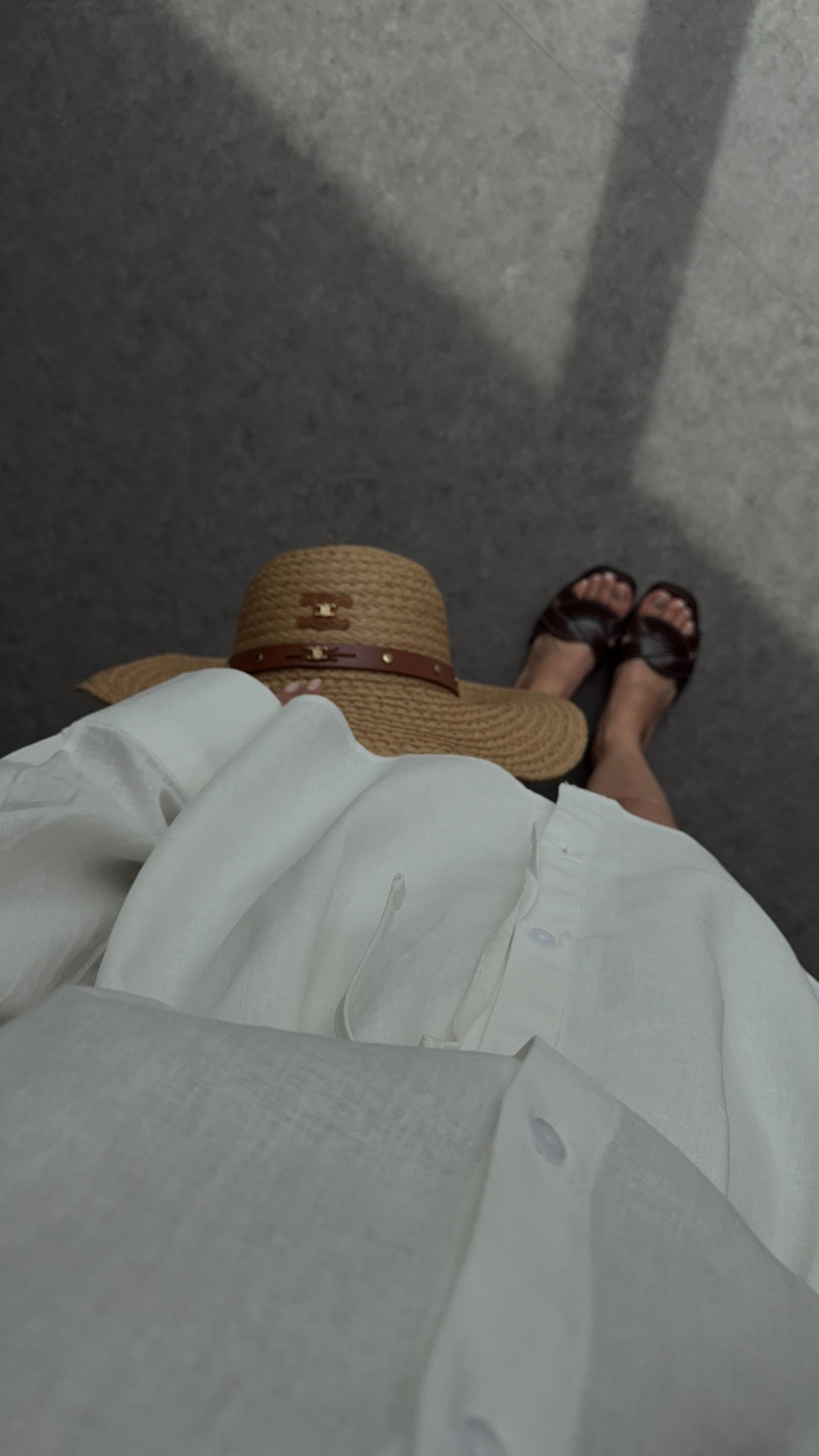 Bağlamalı Keten Beyaz Gömlek