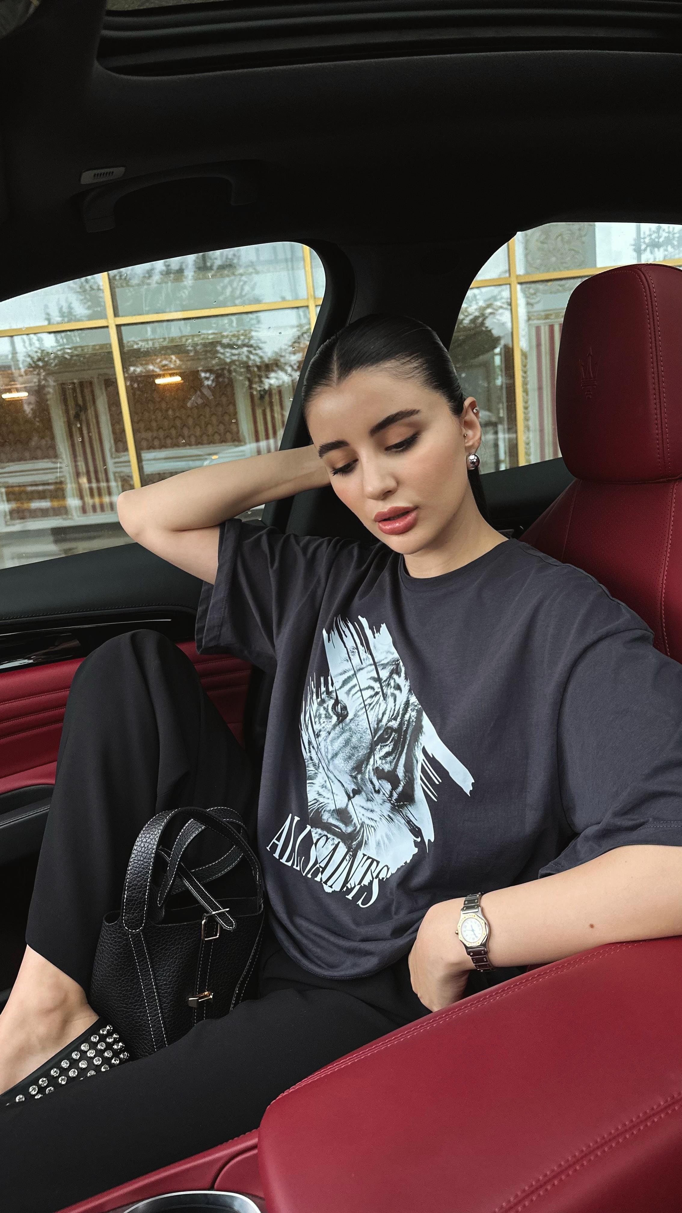 Baskılı Antrasit Tshirt
