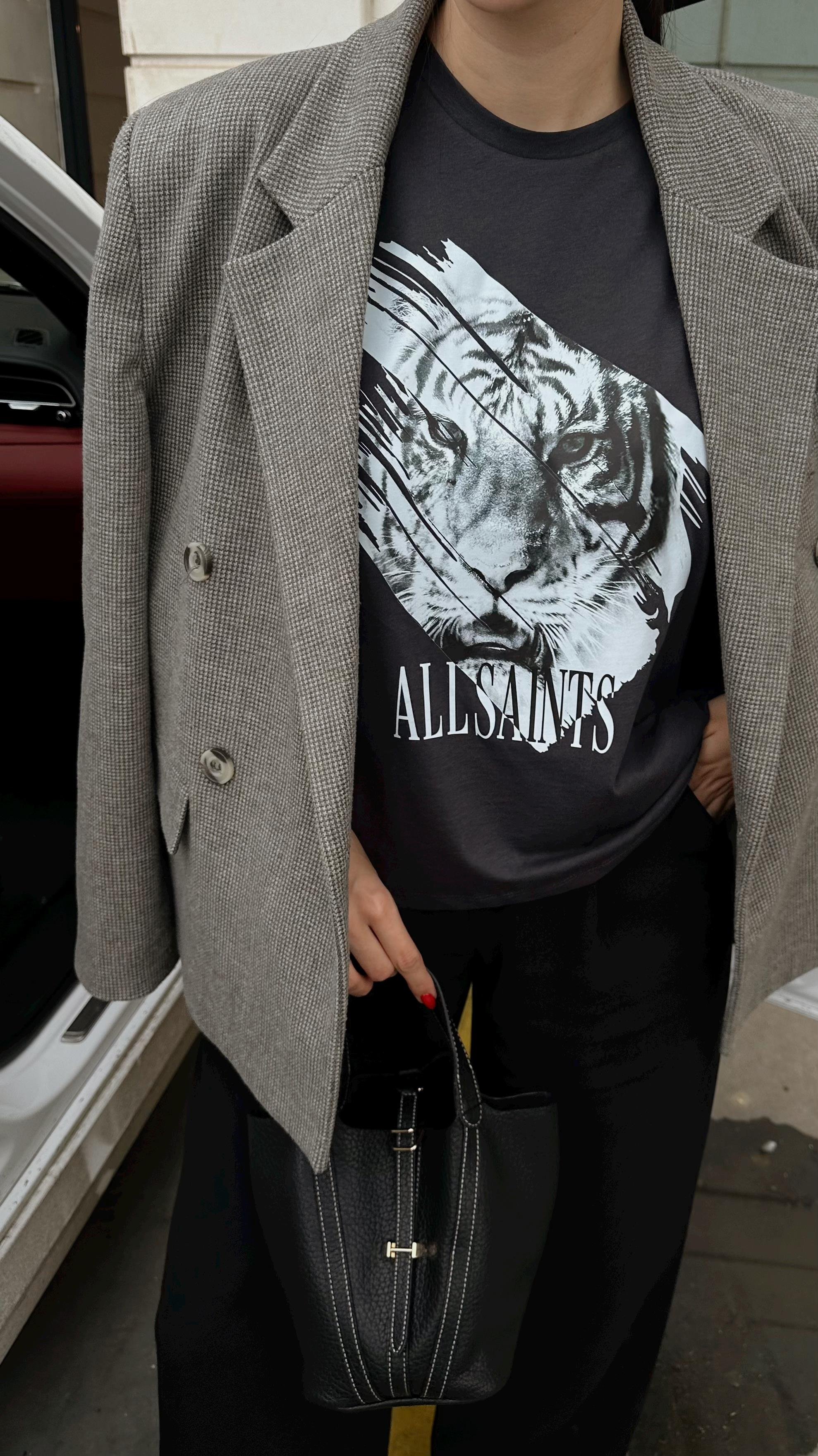 Baskılı Antrasit Tshirt