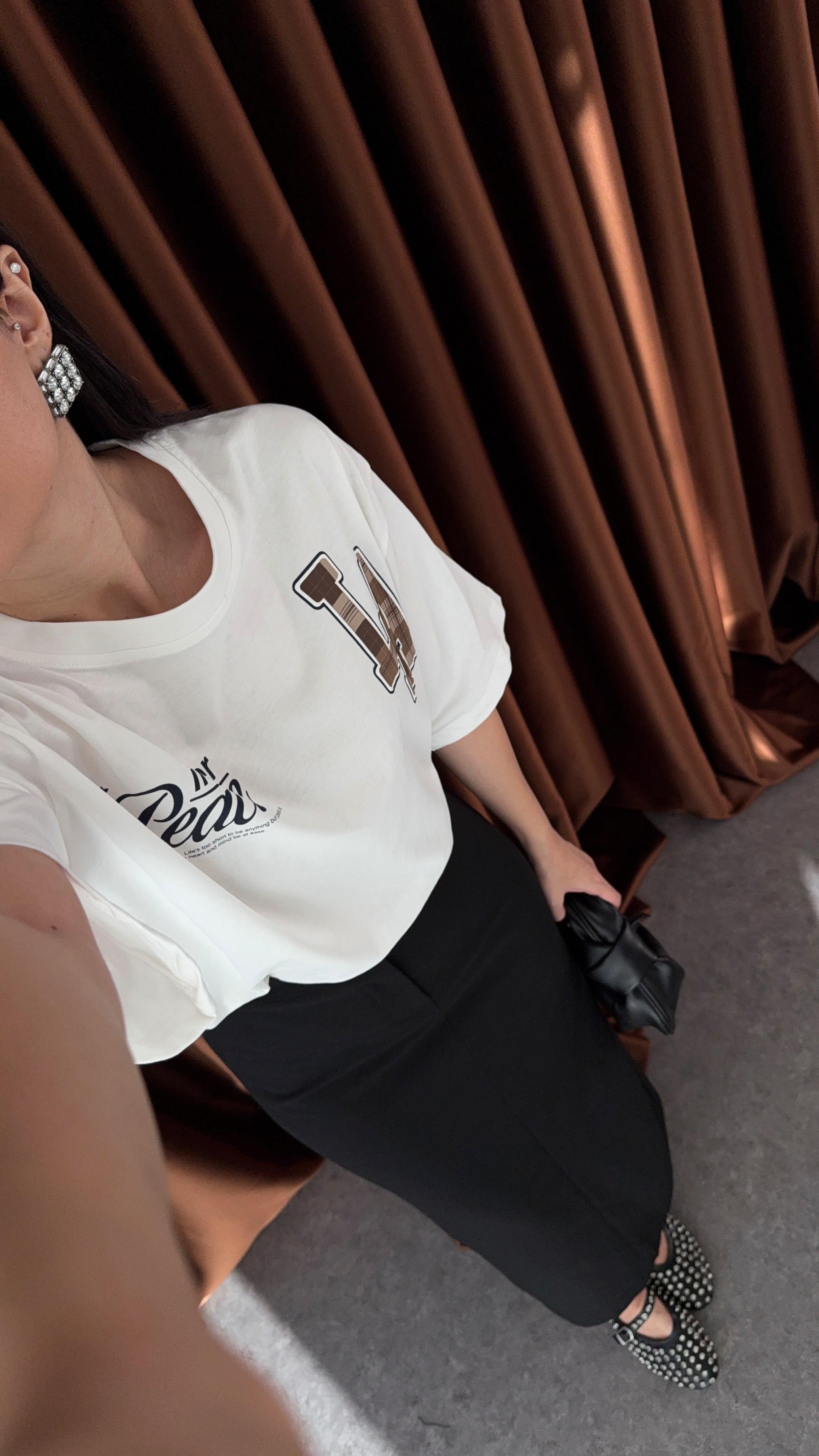 Baskılı Oversize Tshirt