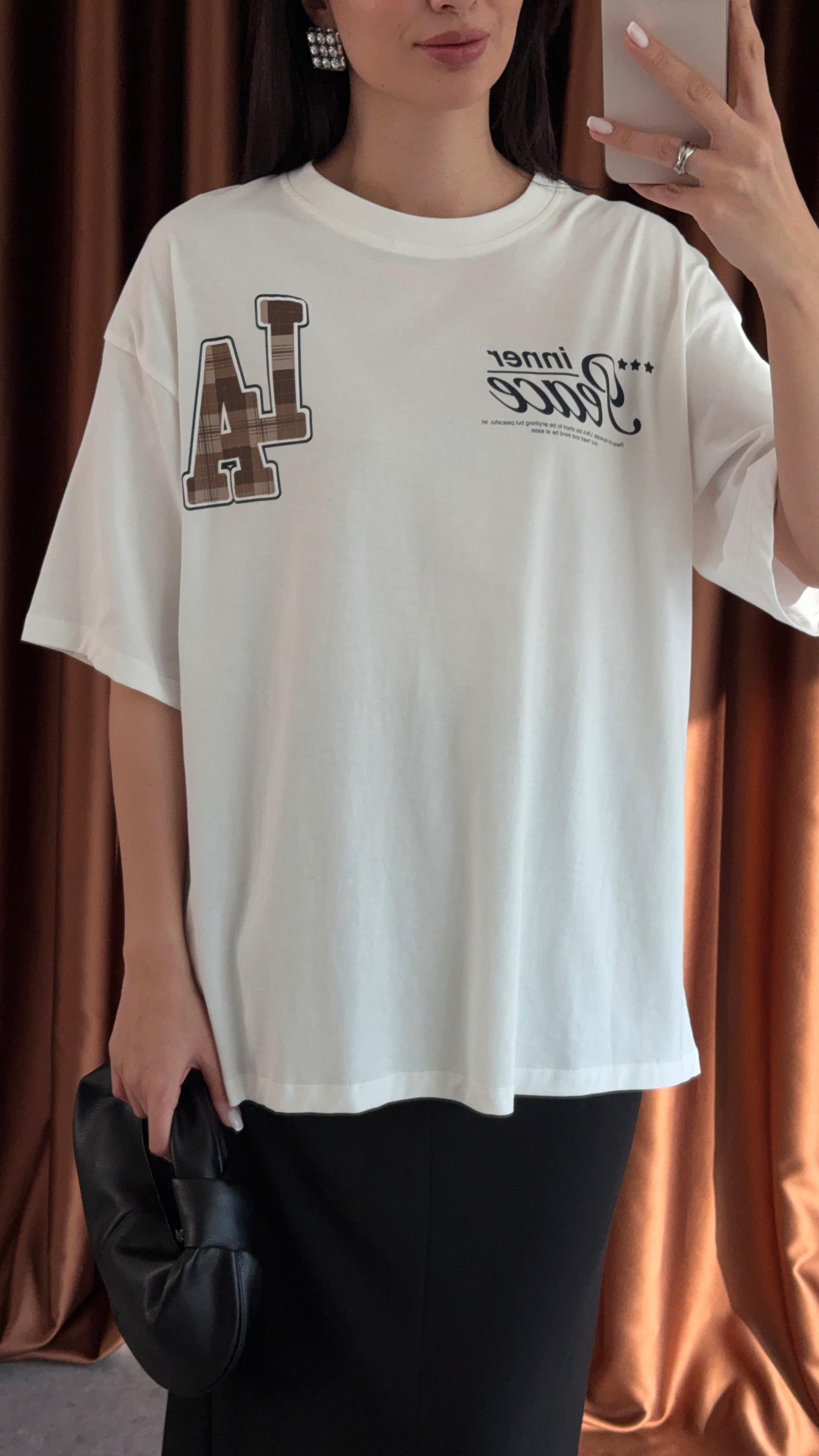 Baskılı Oversize Tshirt