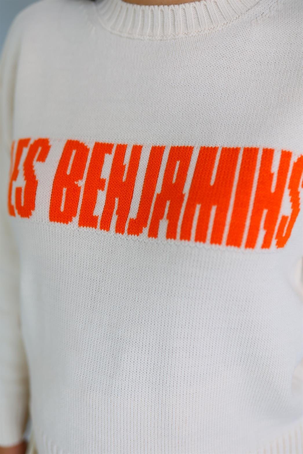 Benji Kol Detaylı Ekru Sweat