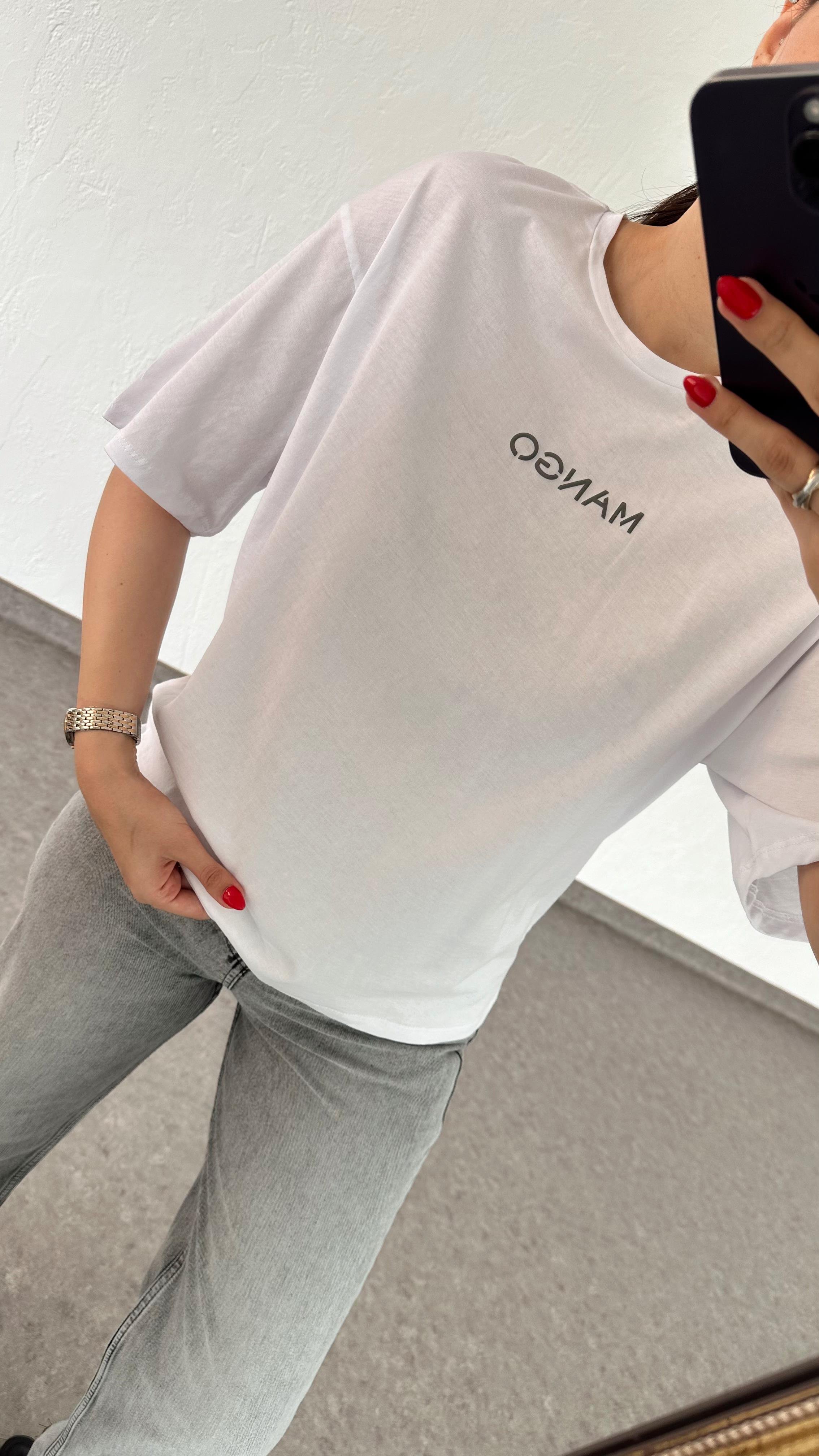 Beyaz Mng Tshirt