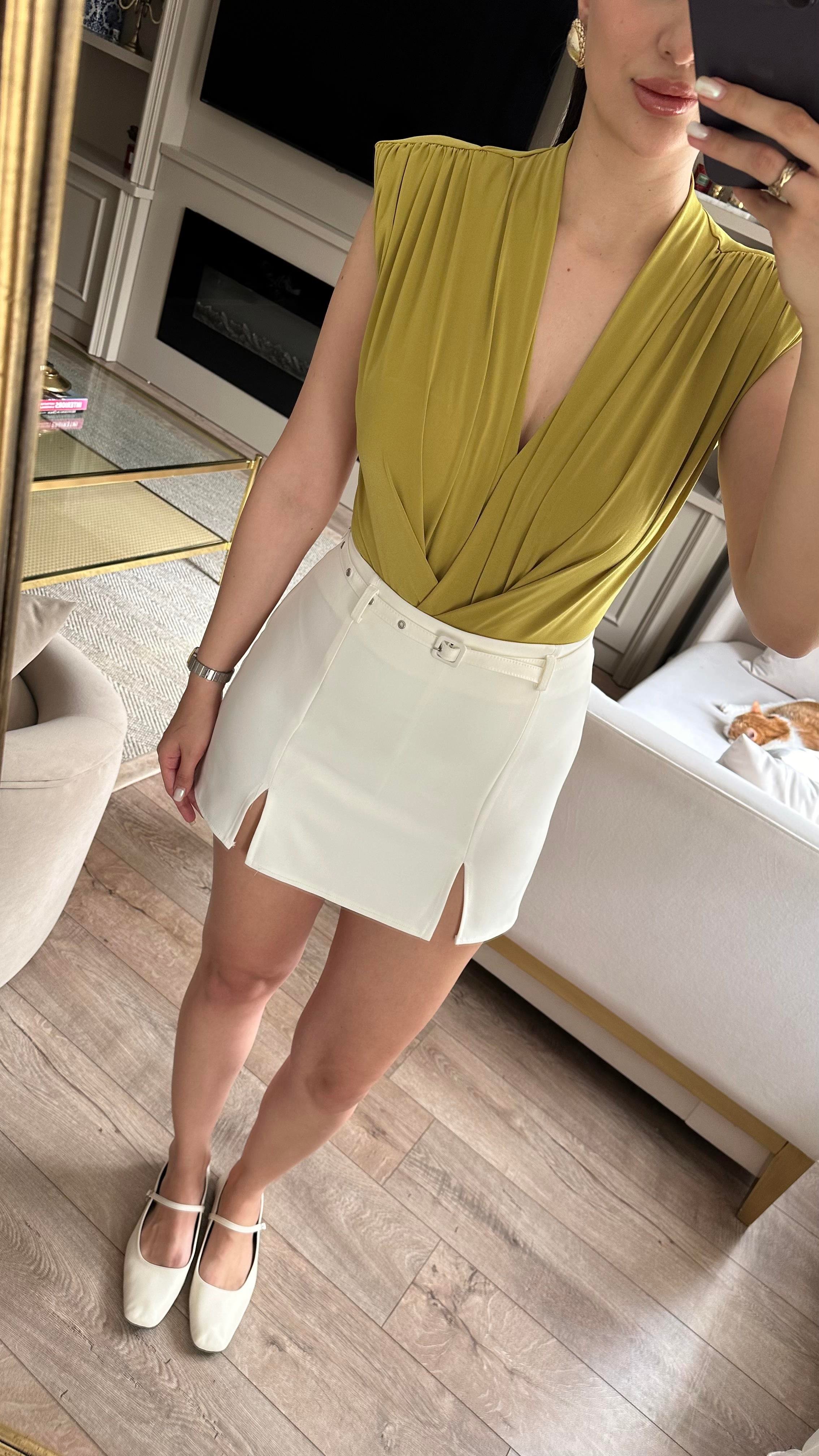 Beyaz Şort Etek