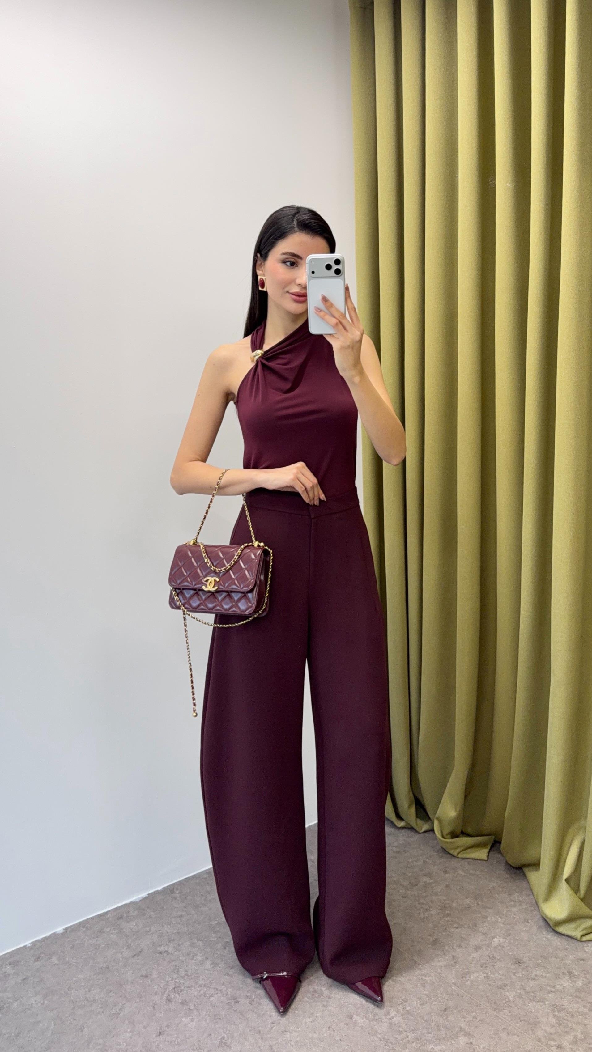 Bordo Balon Pantolon