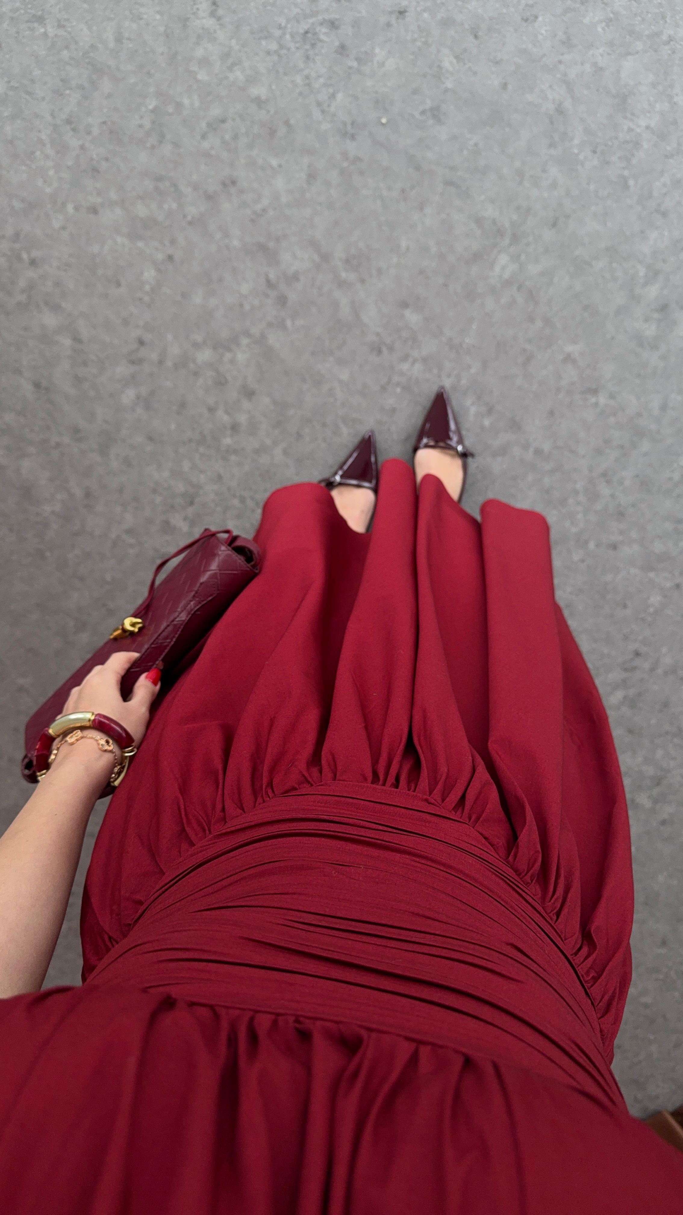 Bordo Tasarım Elbise