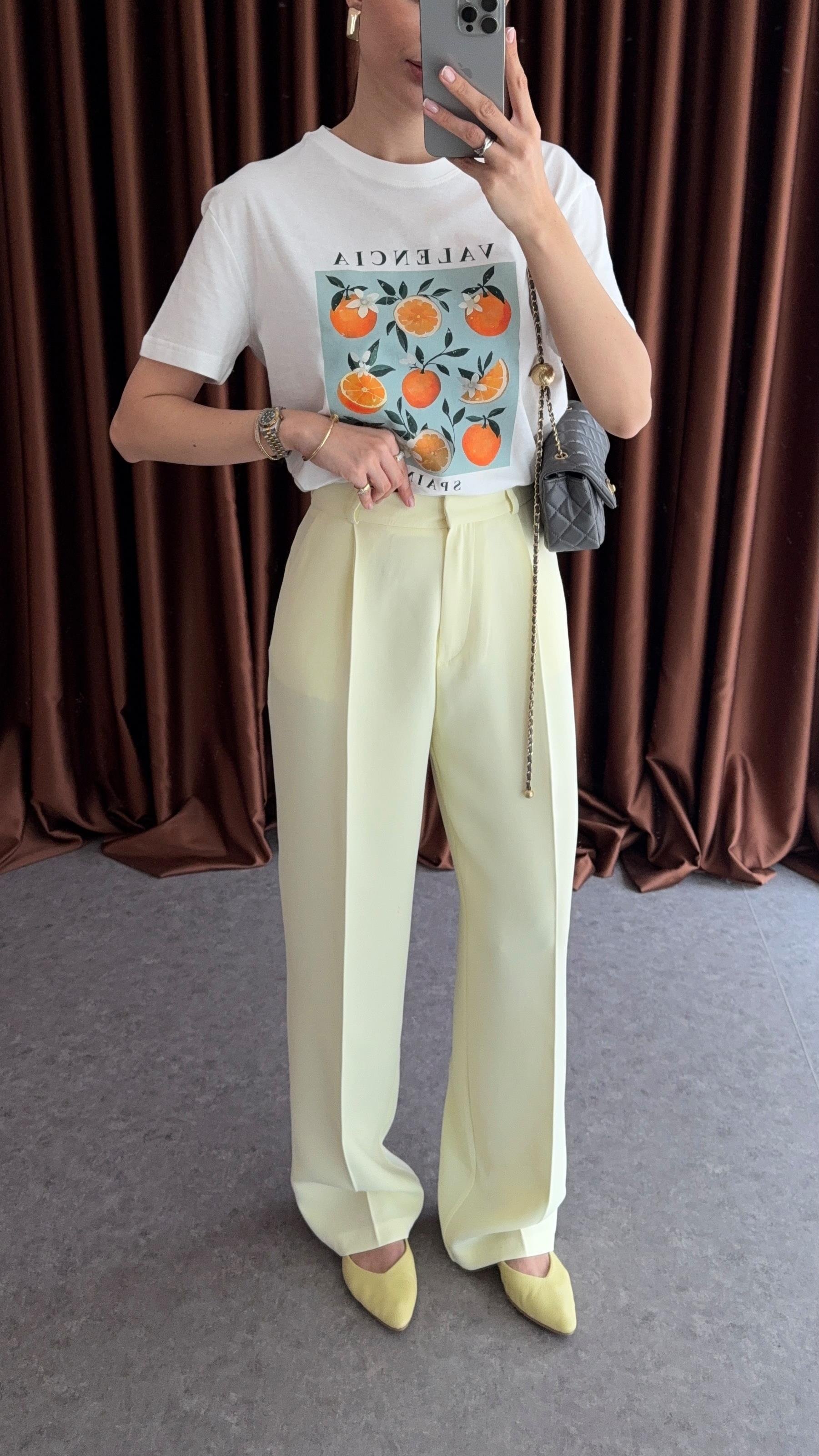 Butter Yellow Tok Doku Premium Palazzo