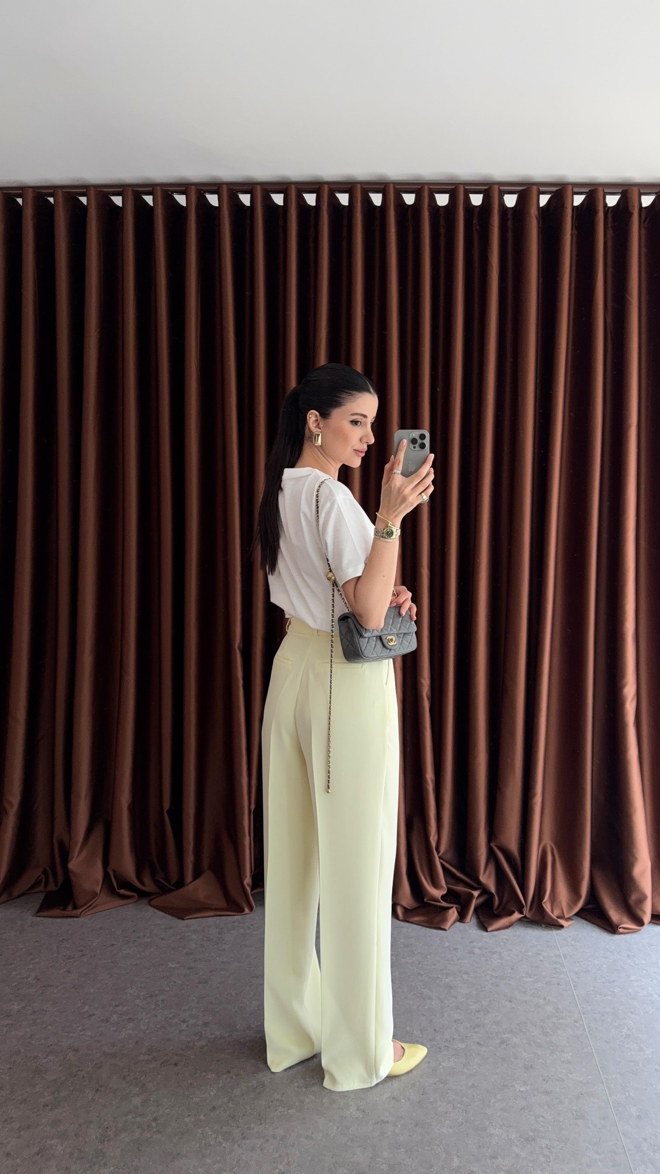 Butter Yellow Tok Doku Premium Palazzo