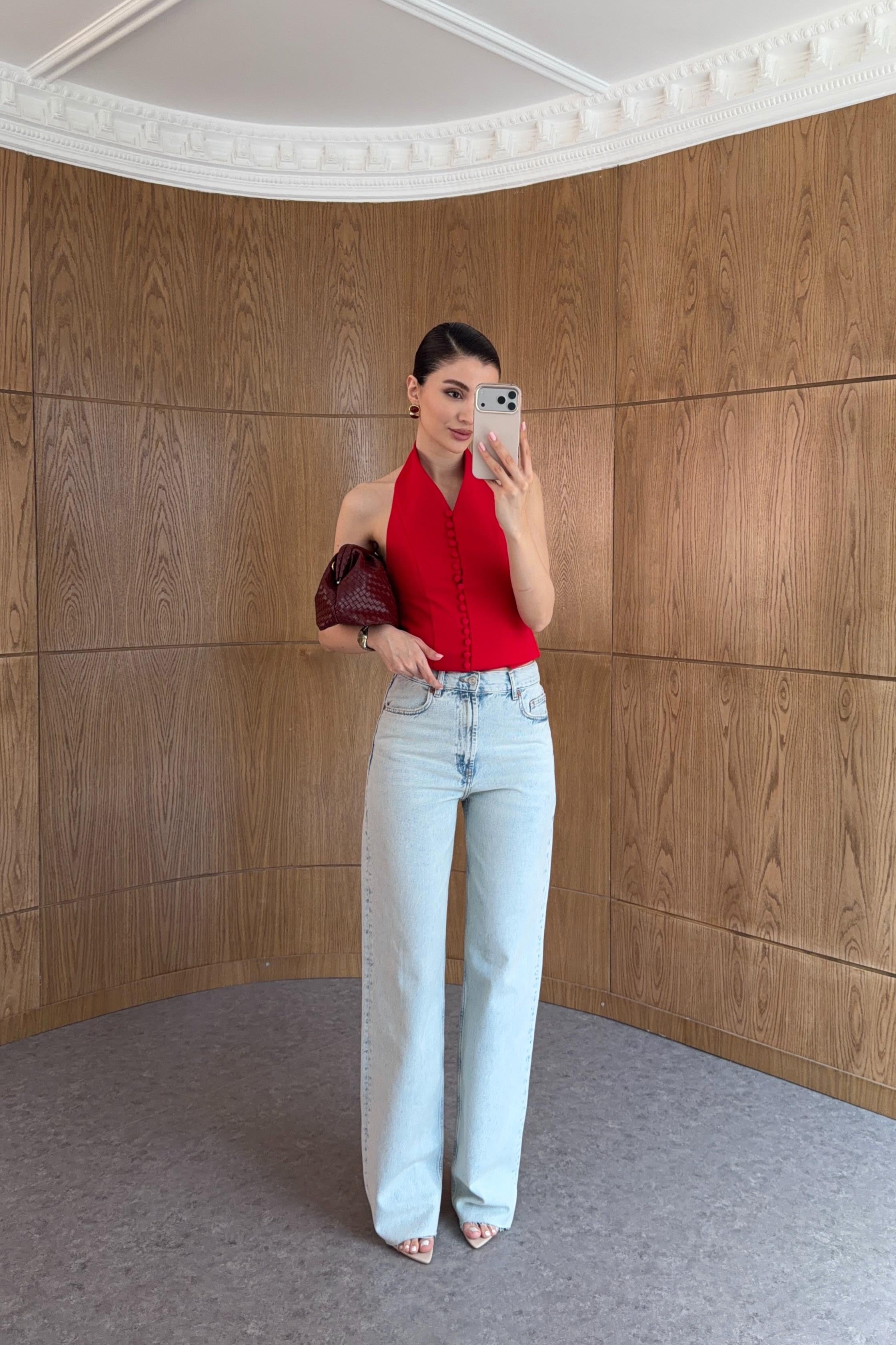 Buz Mavisi Straight Jean
