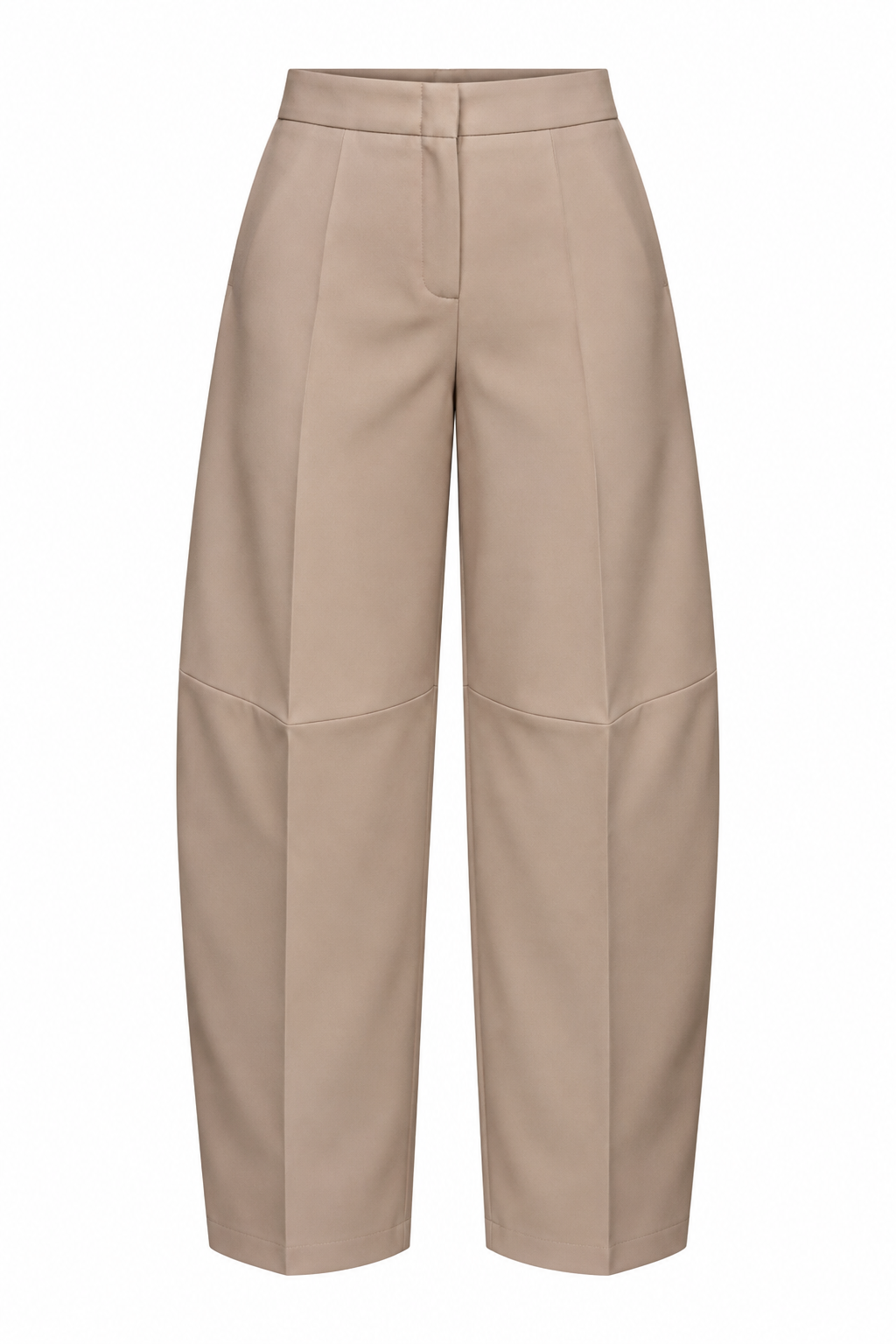 Camel Barrel Fit Kumaş Pantolon