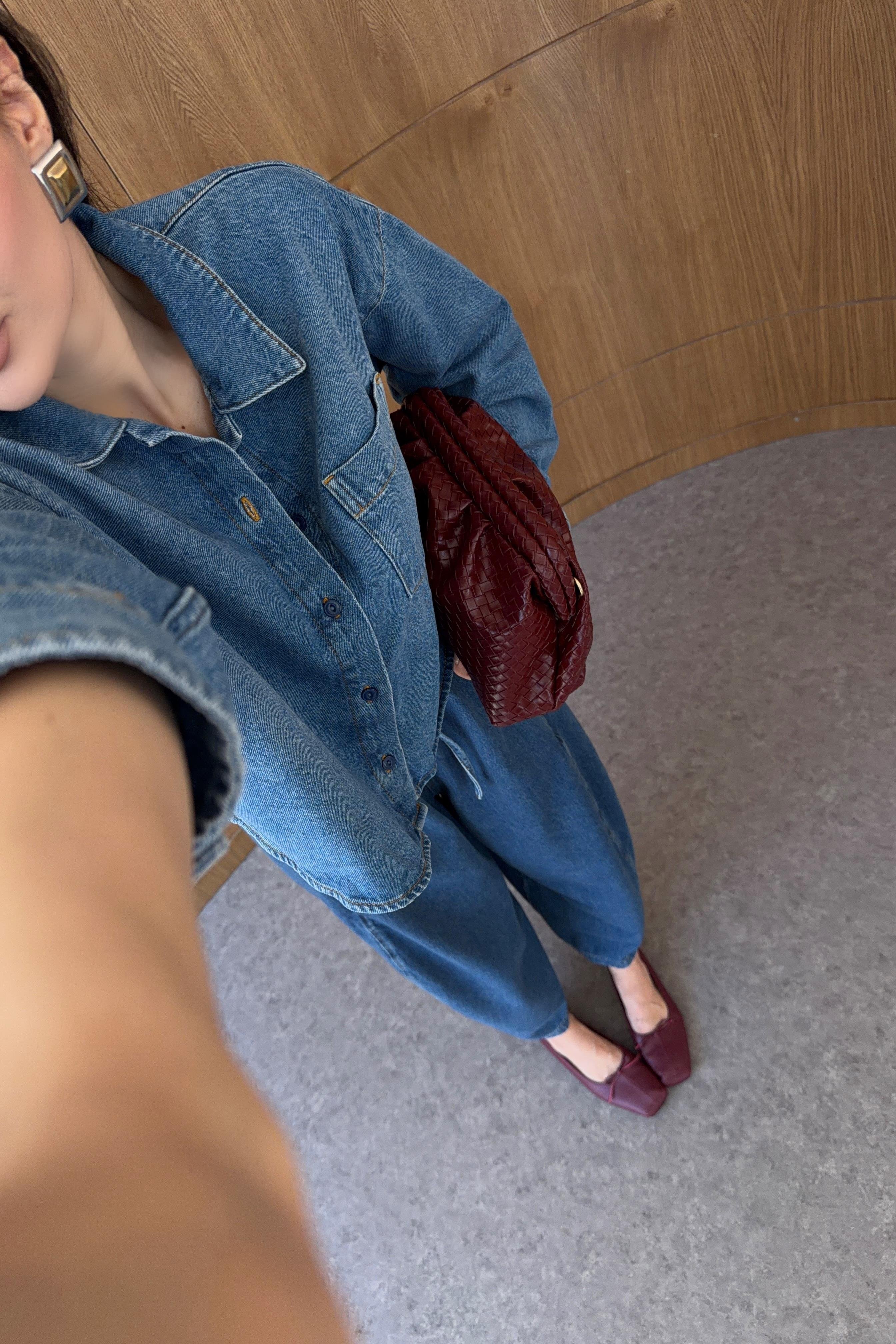 Cepli Mavi Denim Gömlek