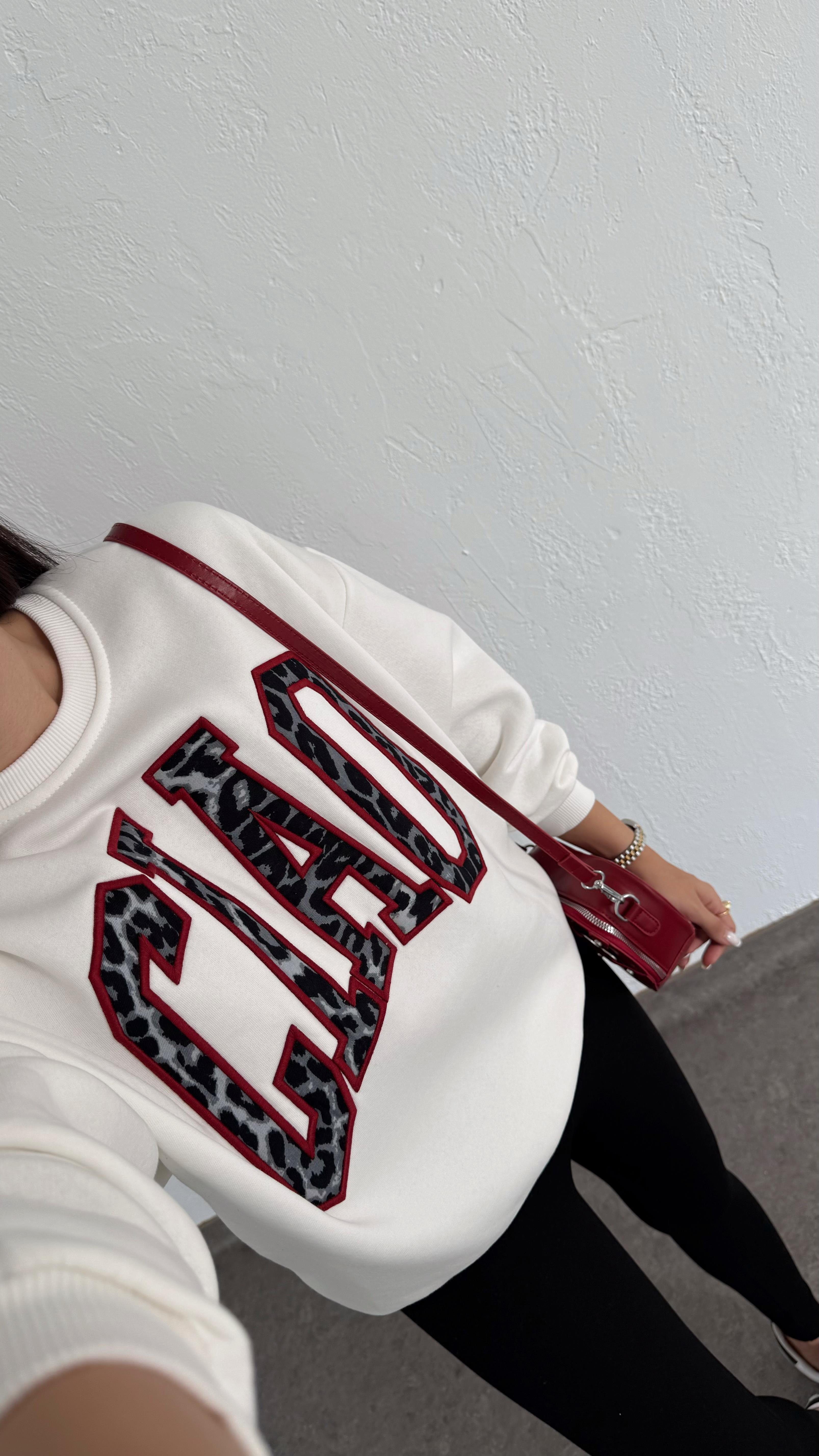Ciao Leopar Nakışlı Sweat