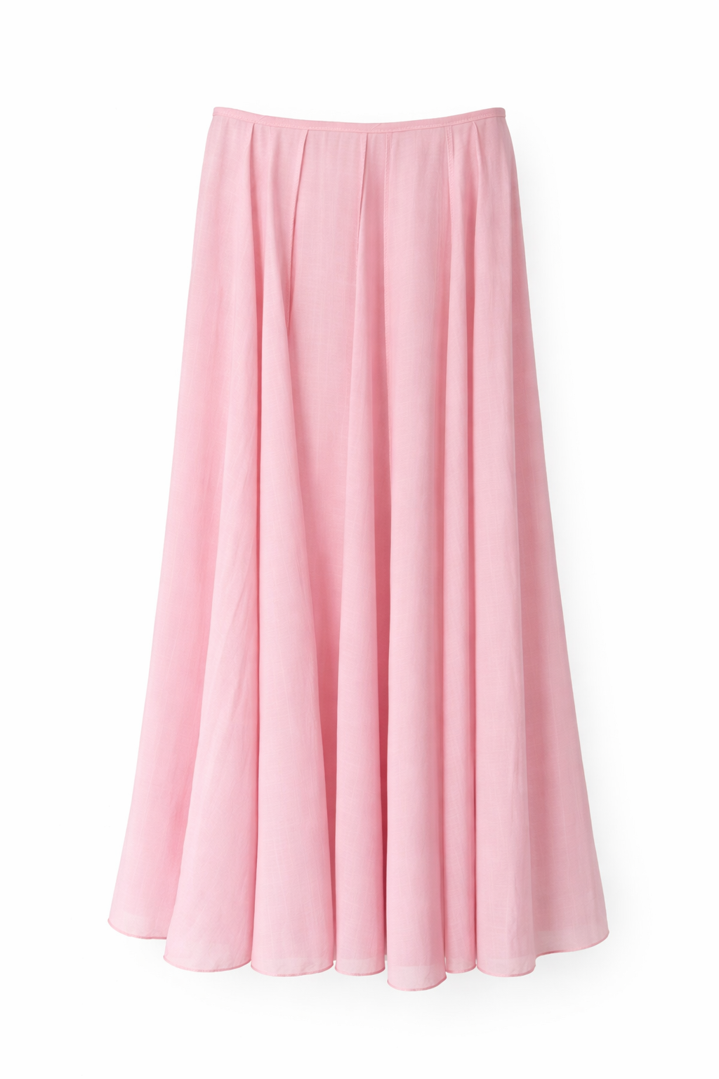 Çizgili Pembe Uzun Etek