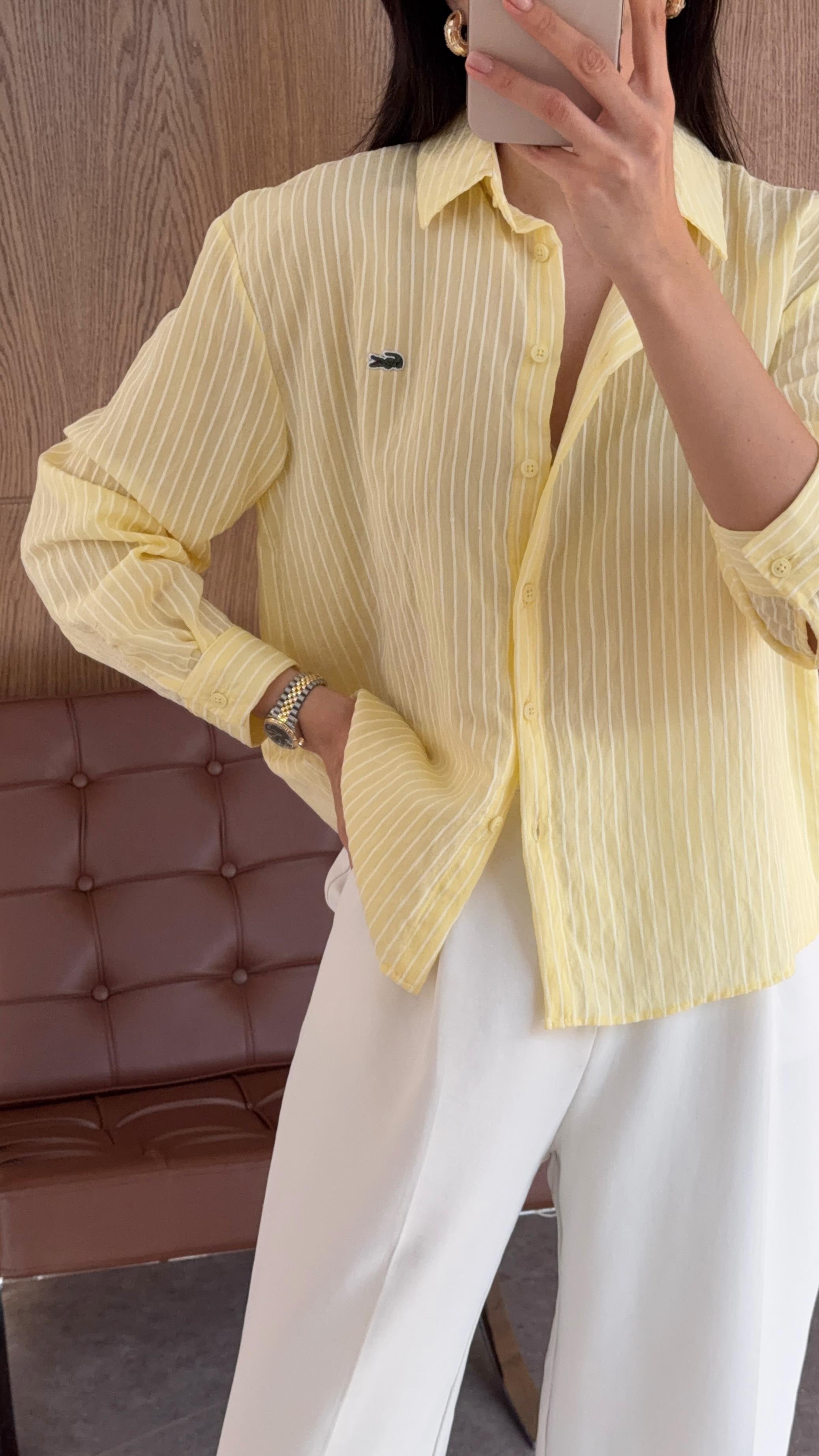 Çizgili Sarı Gömlek
