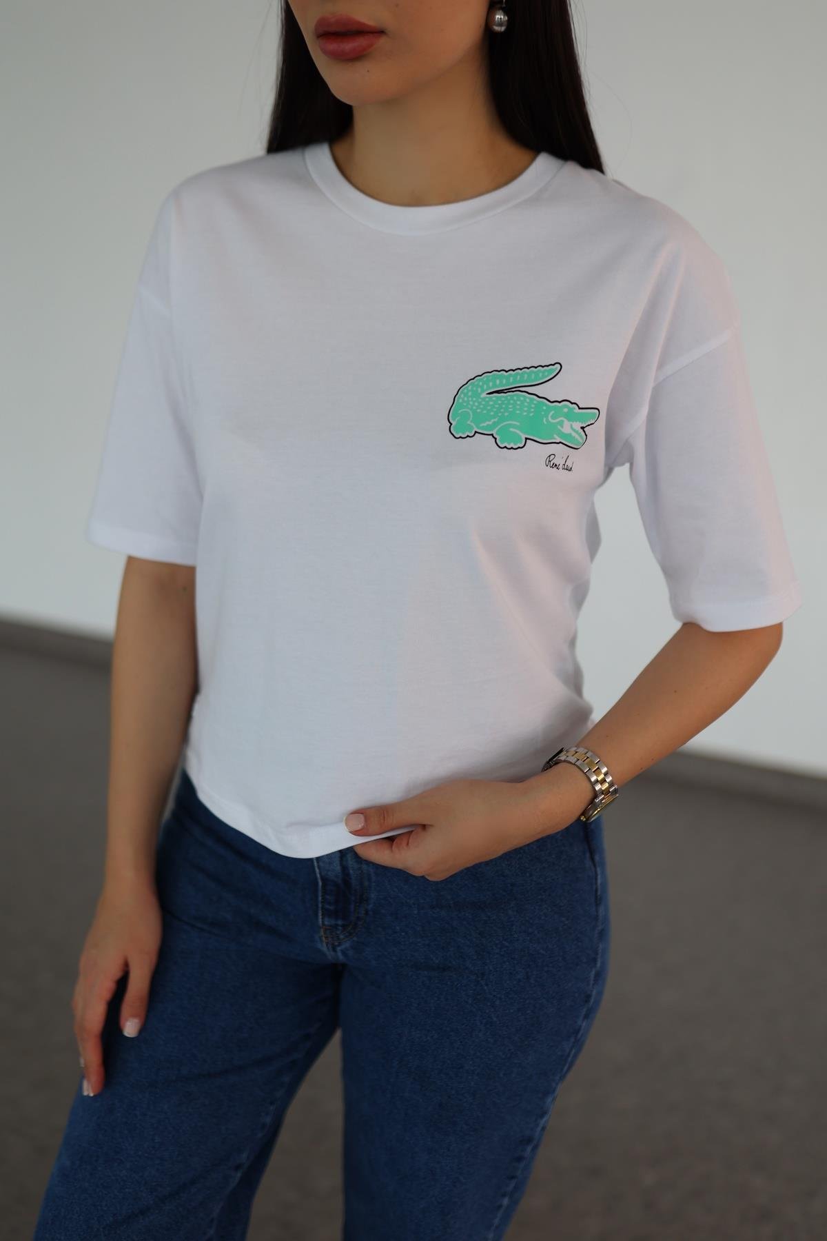 Cost Baskılı Beyaz Tshirt