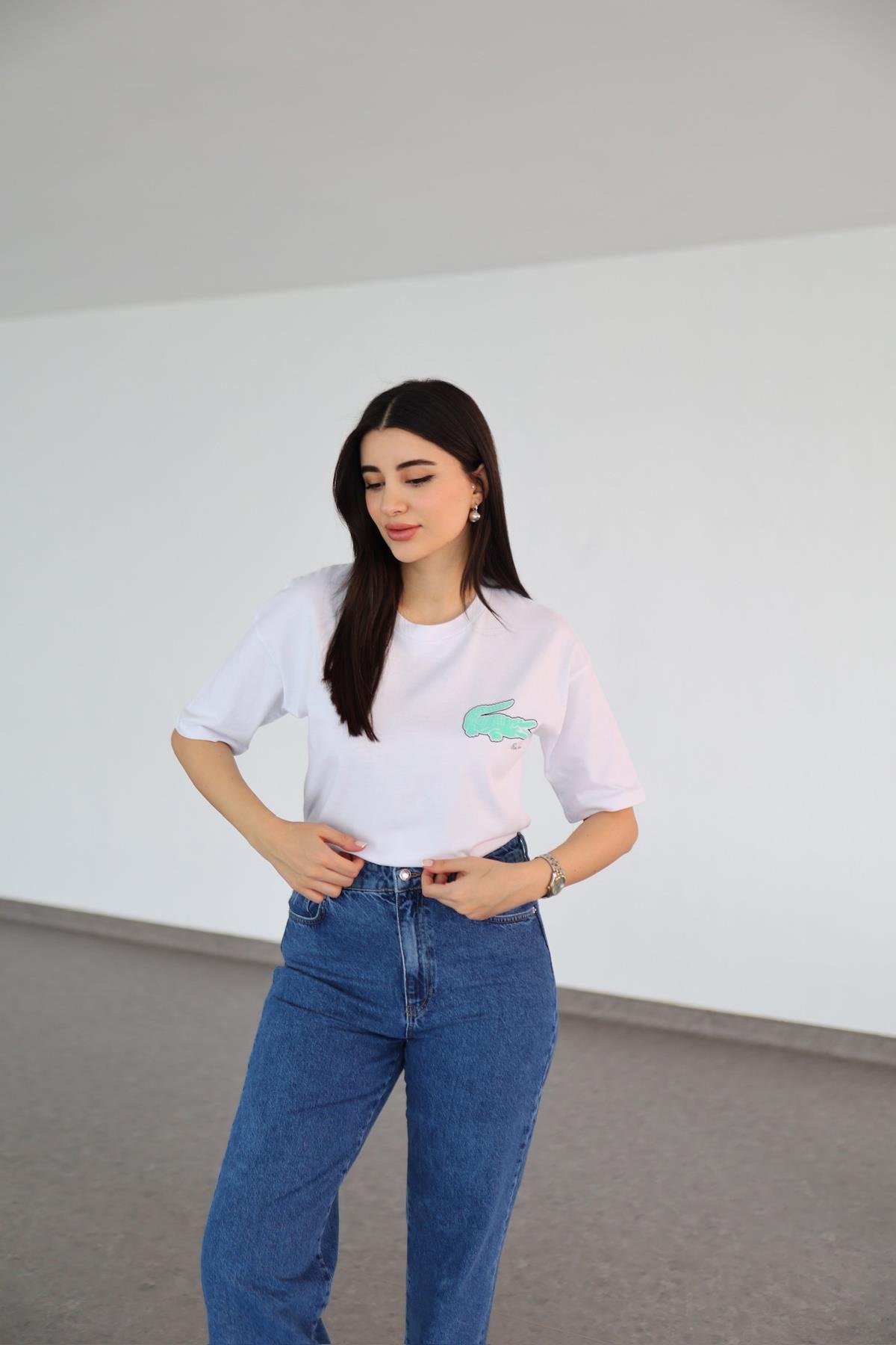 Cost Baskılı Beyaz Tshirt