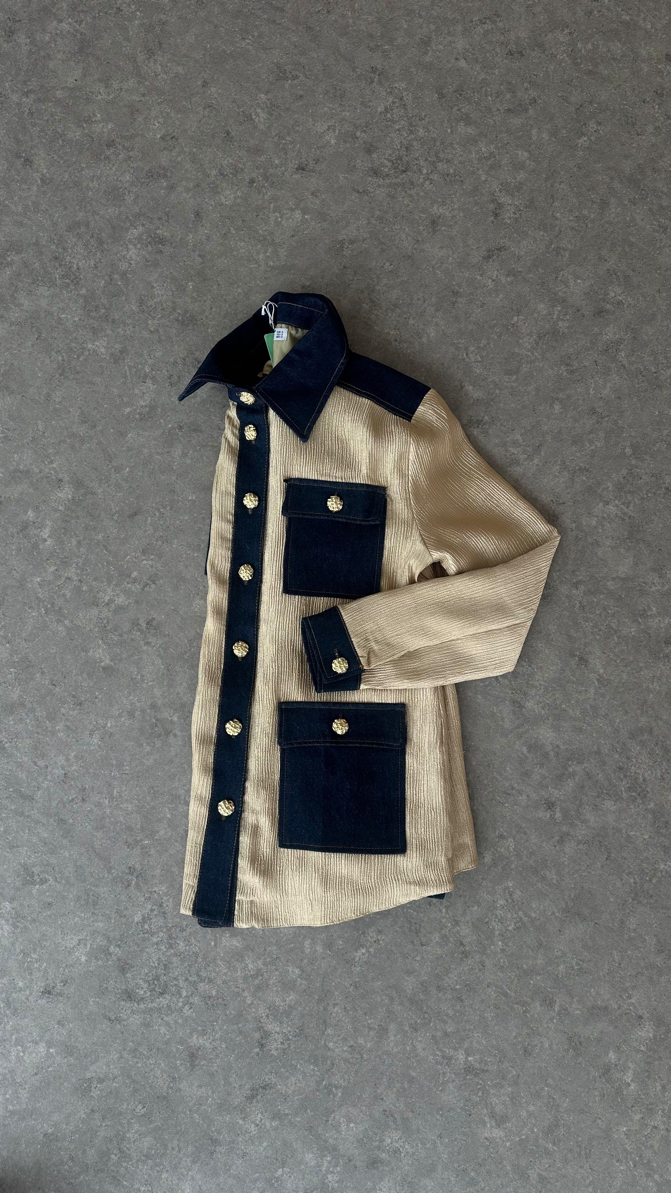 Denim Detaylı Premium Takım