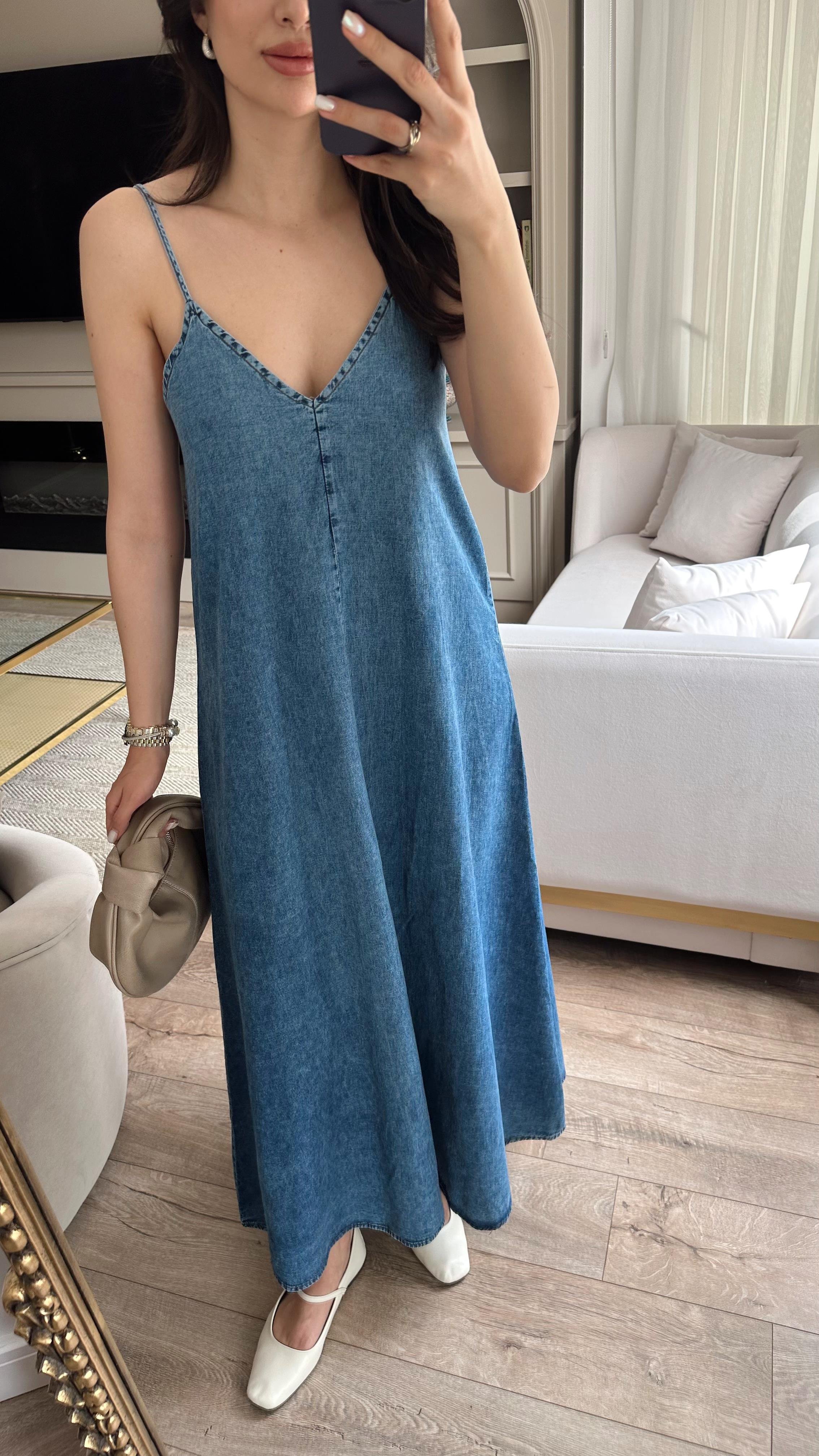 Denim Tencel Elbise