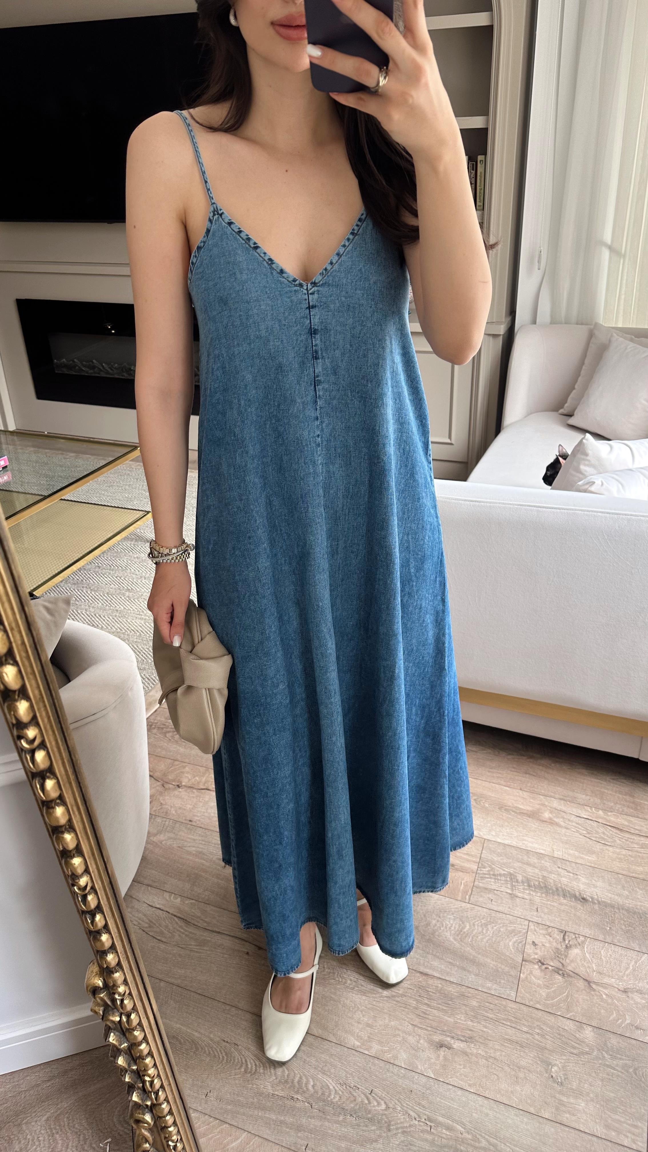 Denim Tencel Elbise