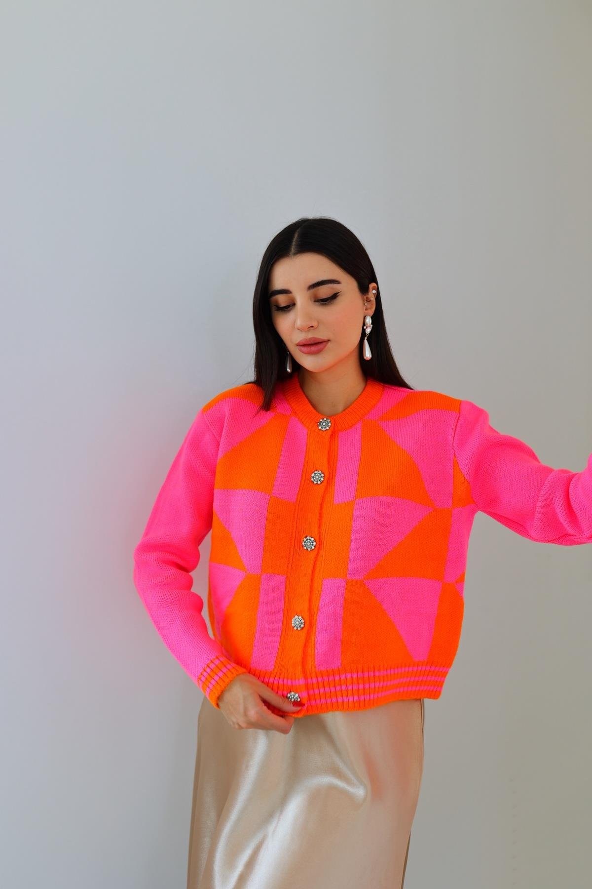 Deve Tüyü Neon Hırka