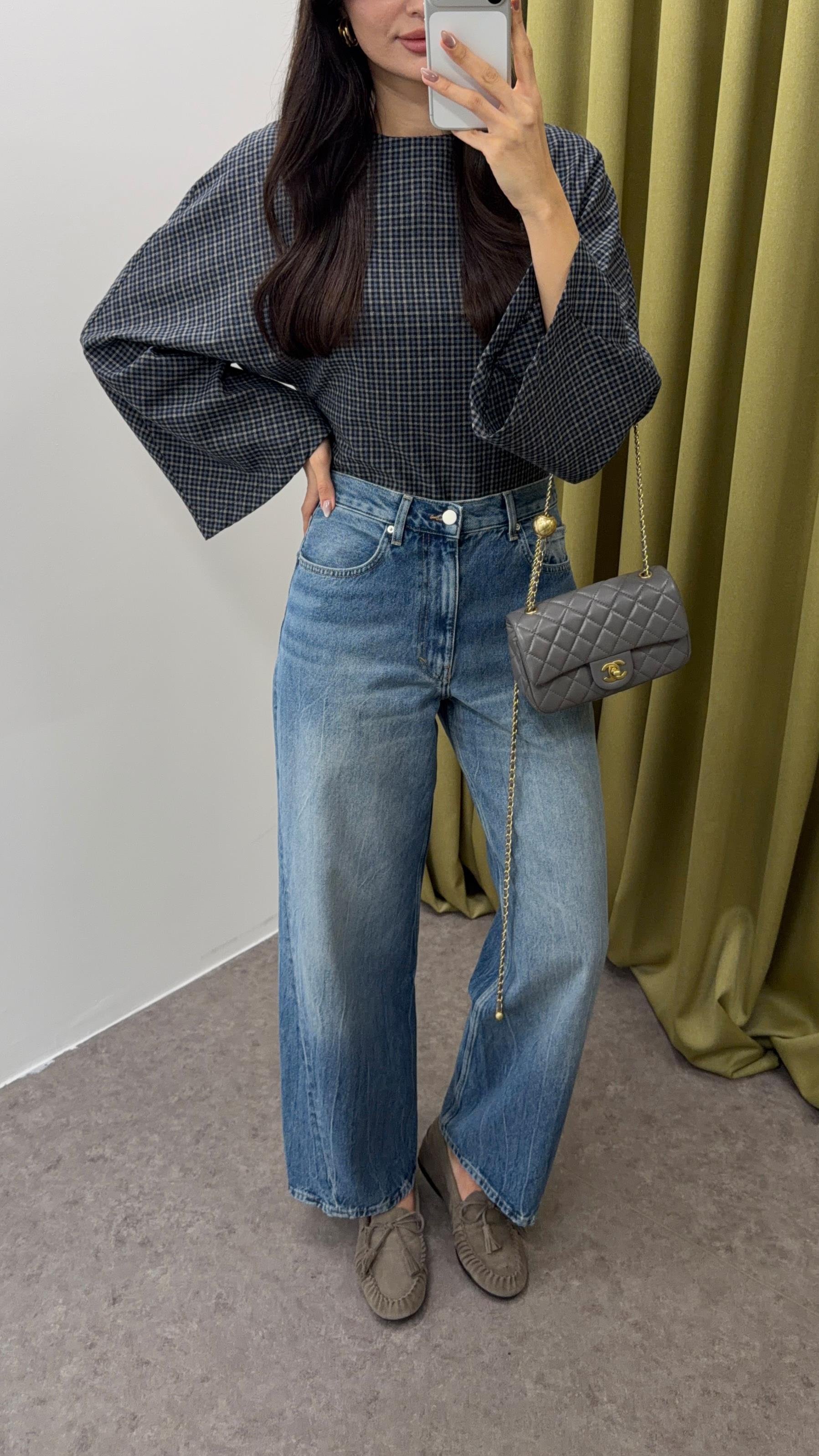 Dikiş Detaylı Yıkamalı Salaş Jean