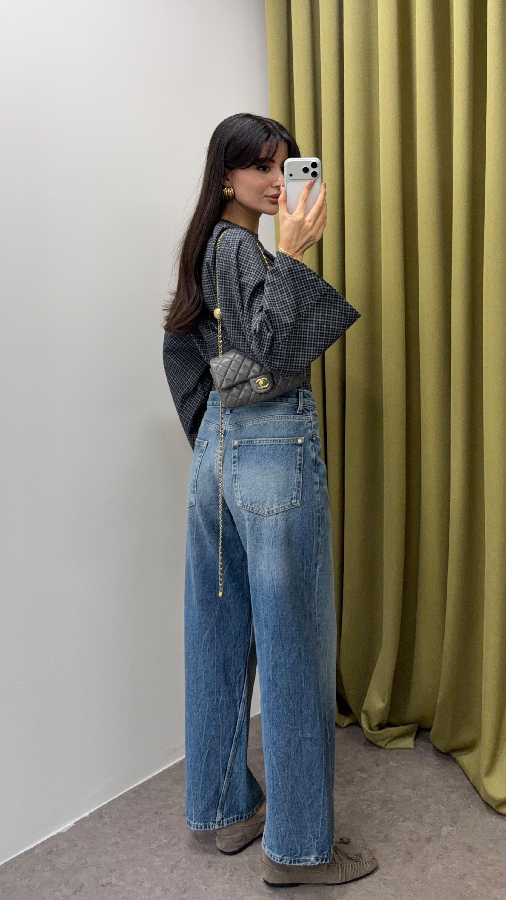 Dikiş Detaylı Yıkamalı Salaş Jean