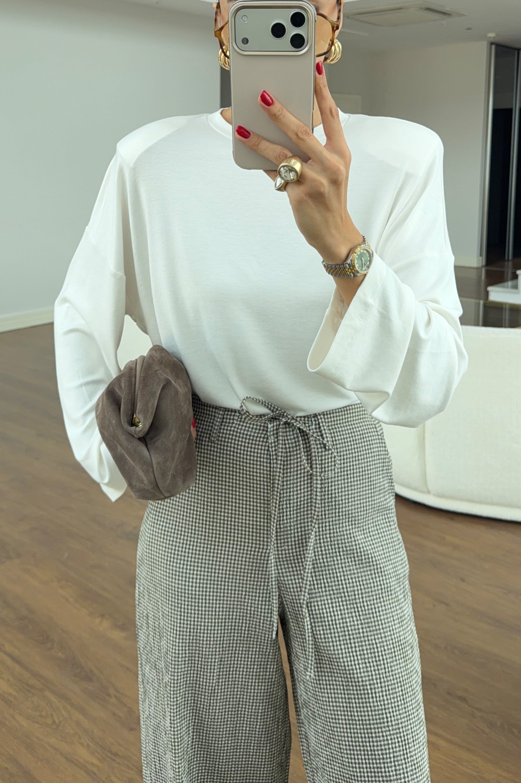 Double Vatkalı Beyaz Basic