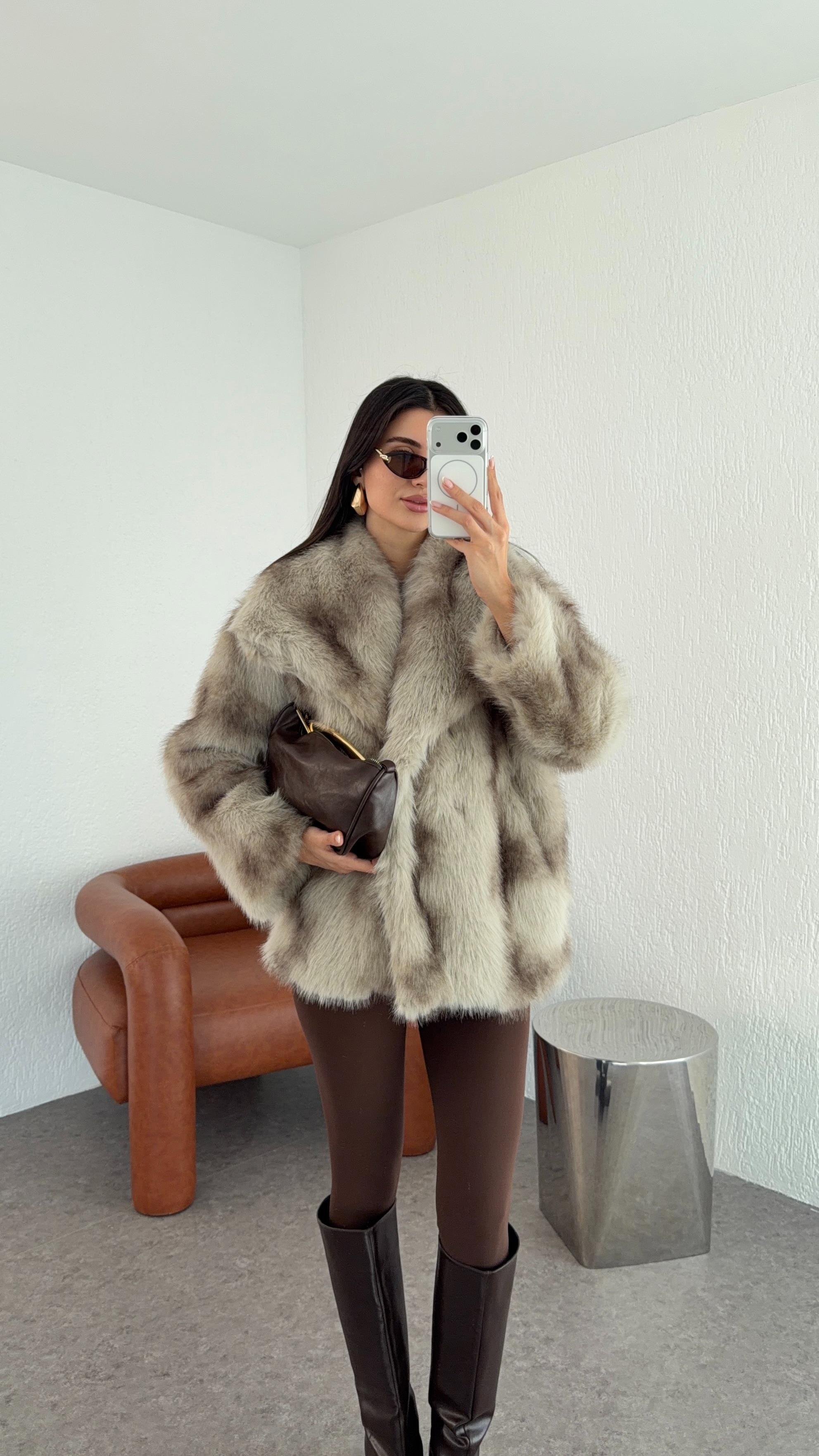 Dumanlı Vizon Premium Kürk