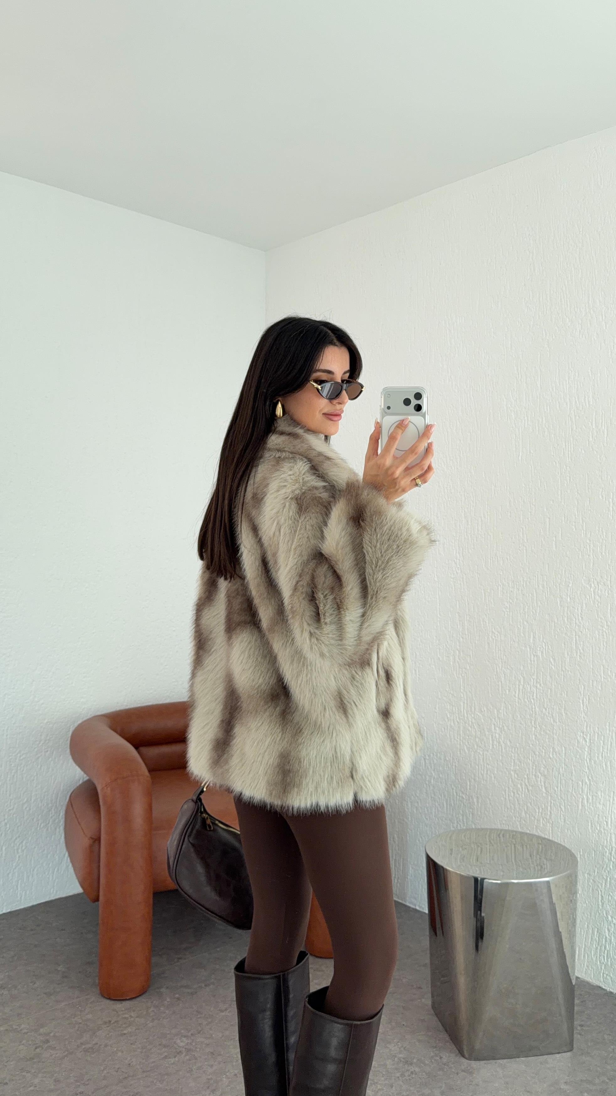 Dumanlı Vizon Premium Kürk