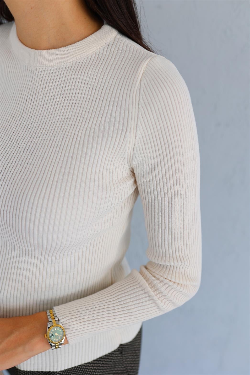Ekru Basic Triko