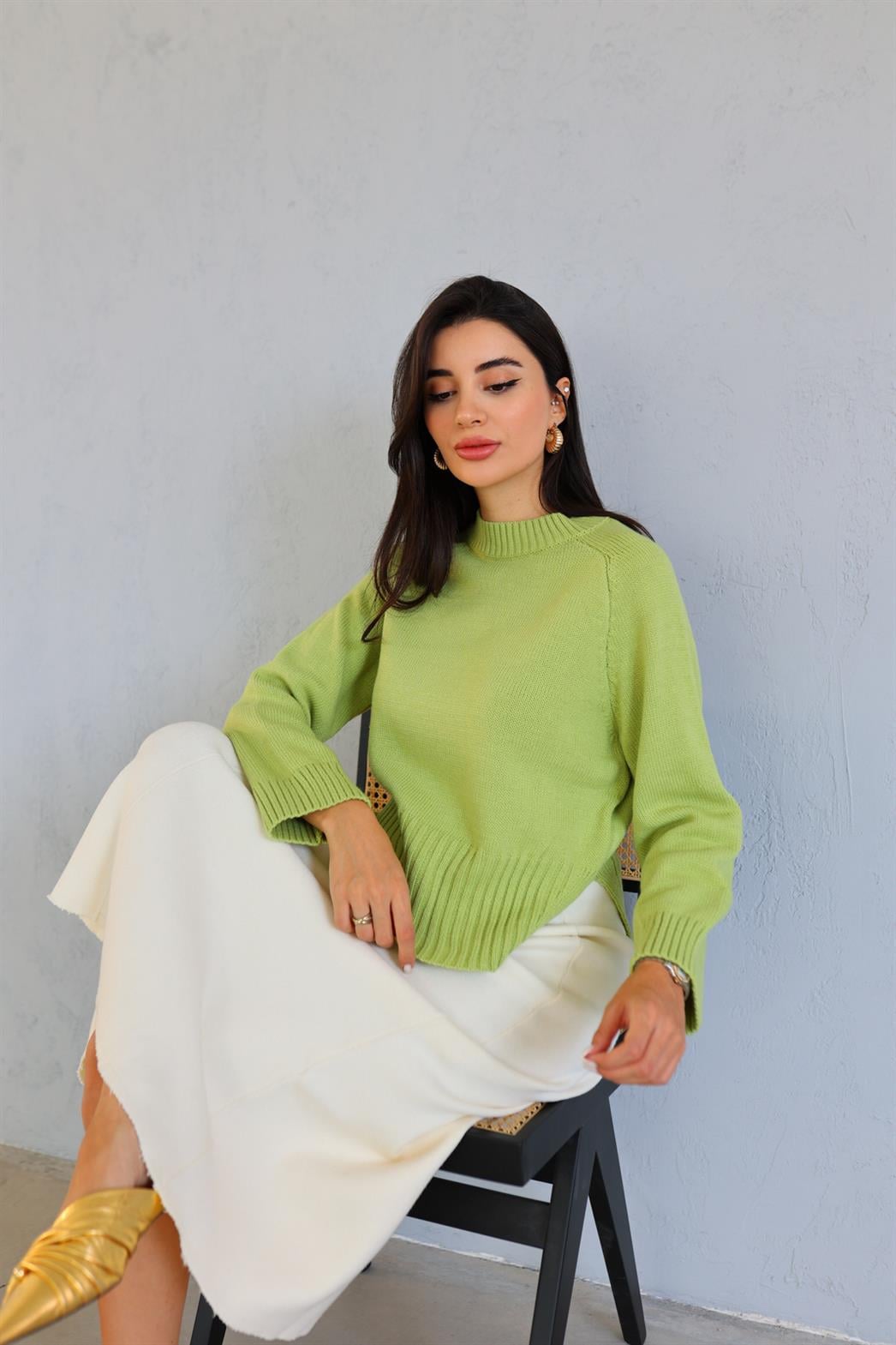 Fıstık Yeşili Kazak