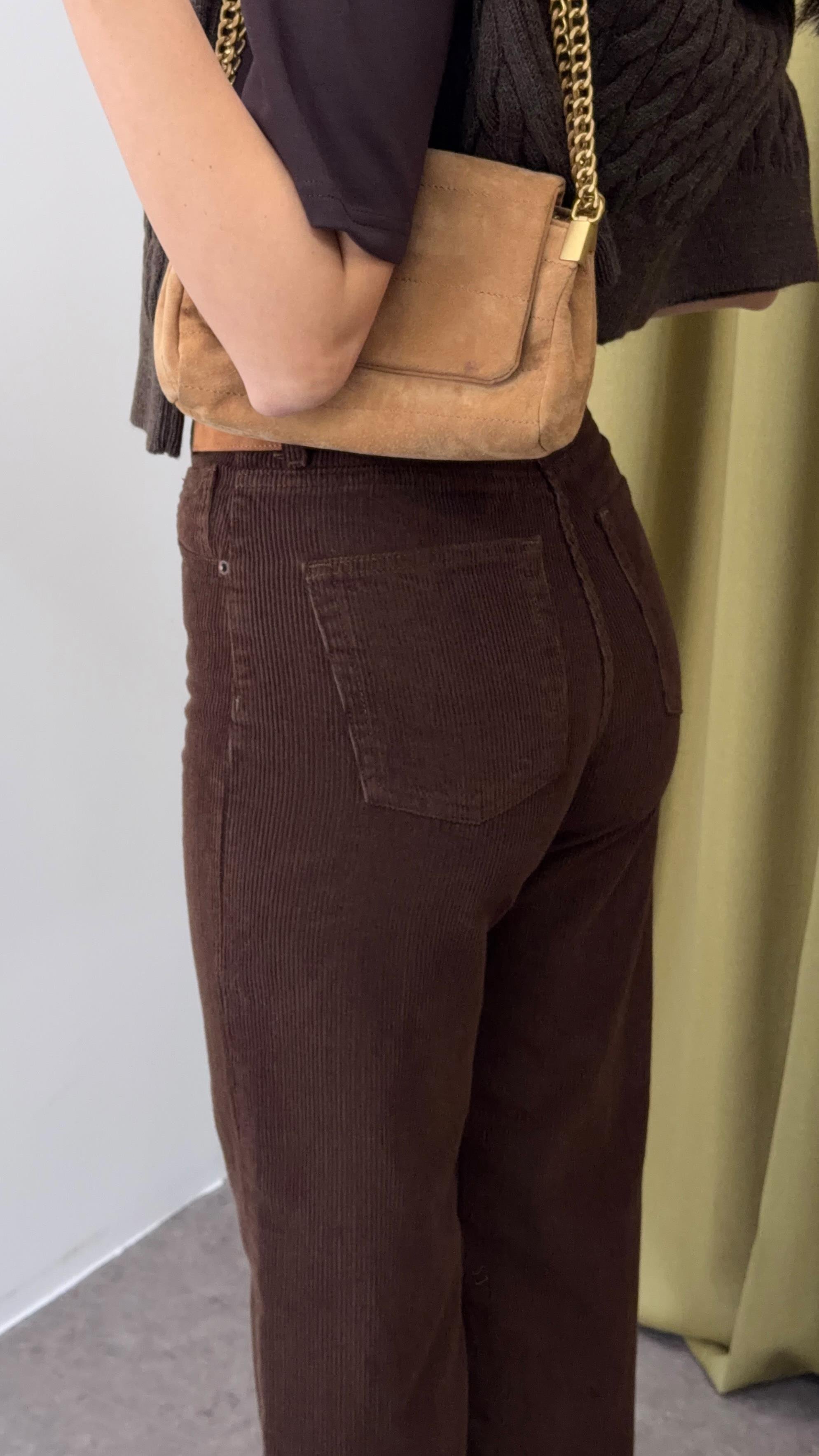 Fitilli Kahve Kadife Pantolon