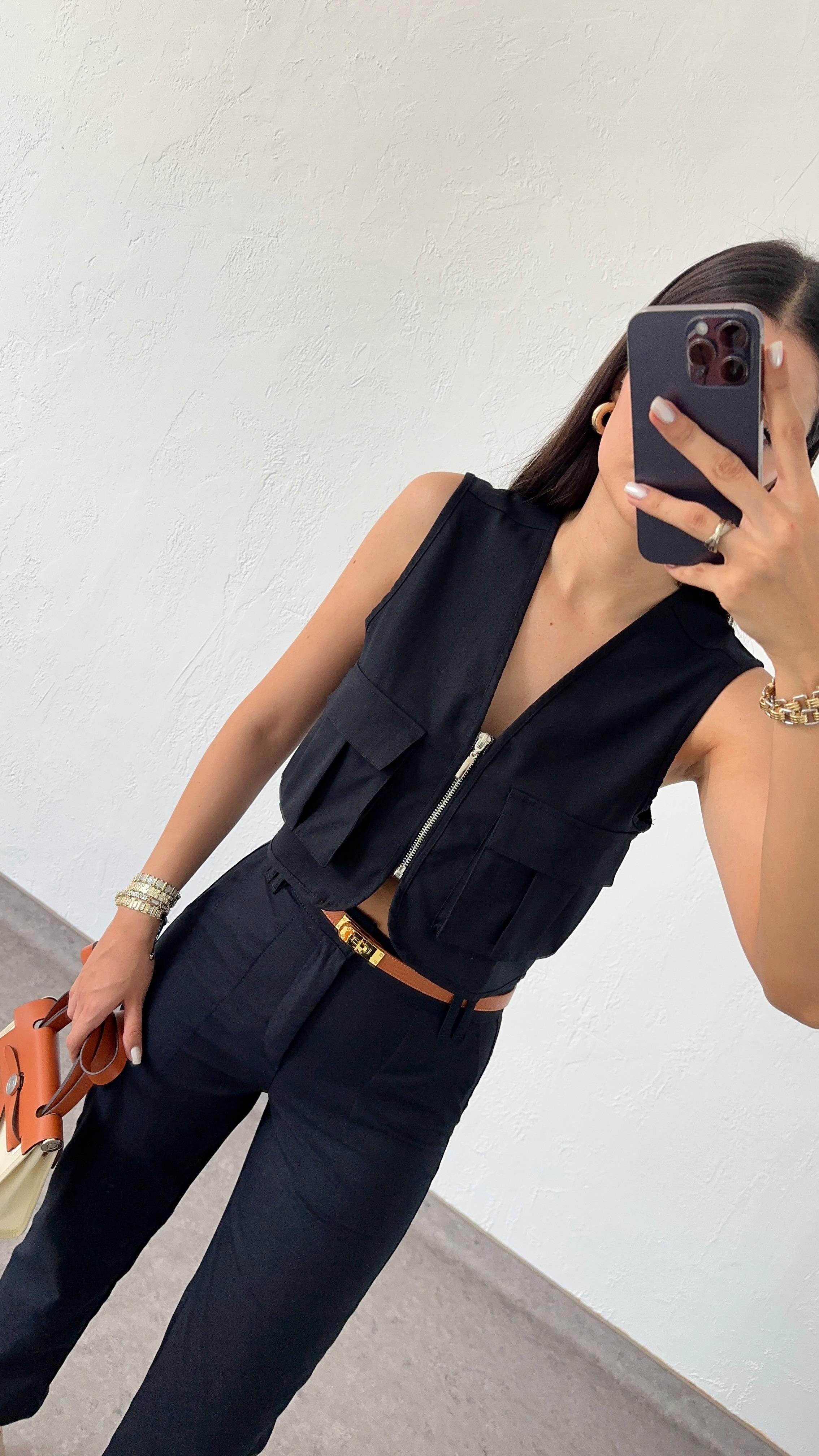 Gabardin Lacivert İkili Takım