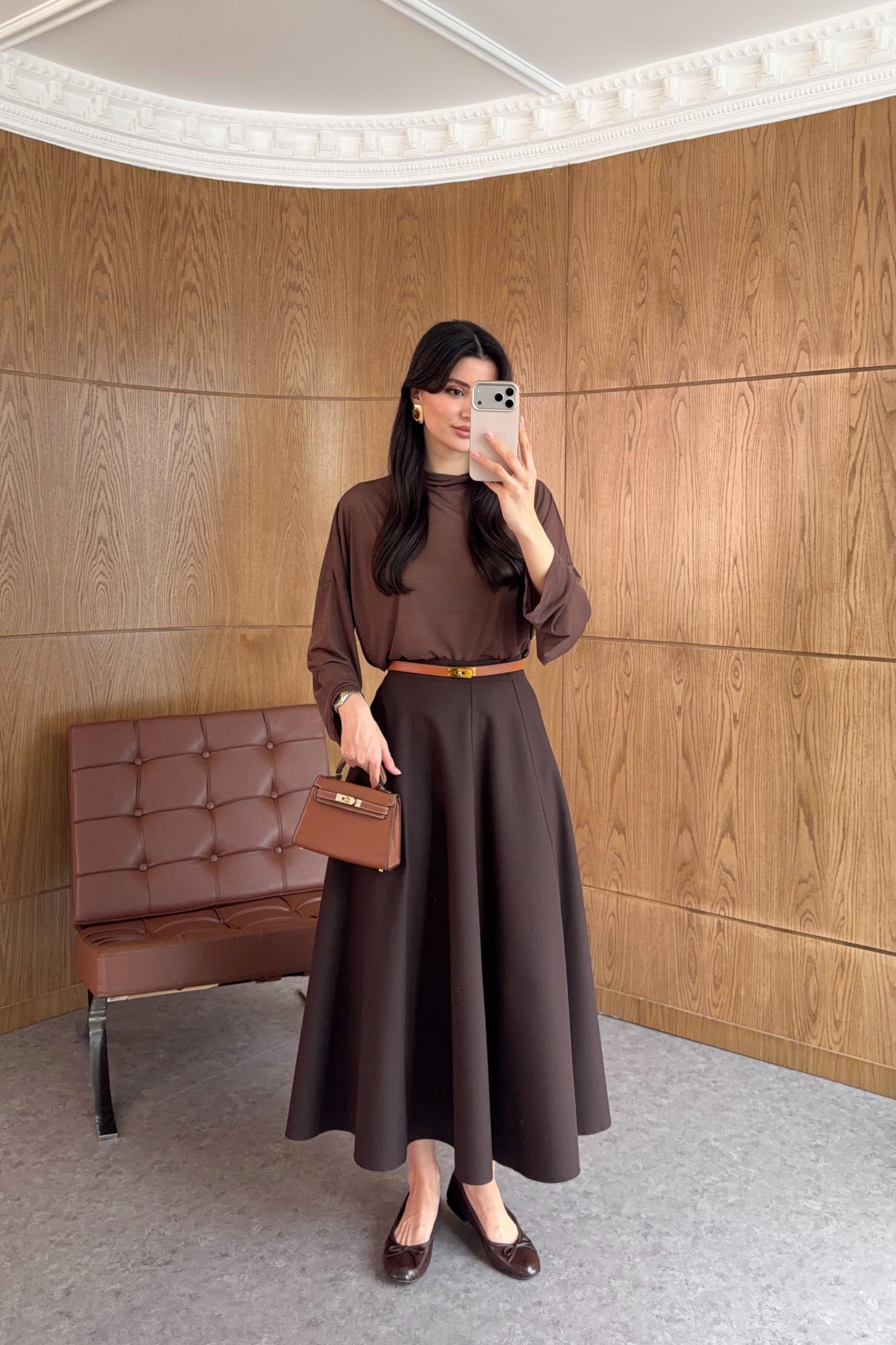 Godeli Kahverengi Etek