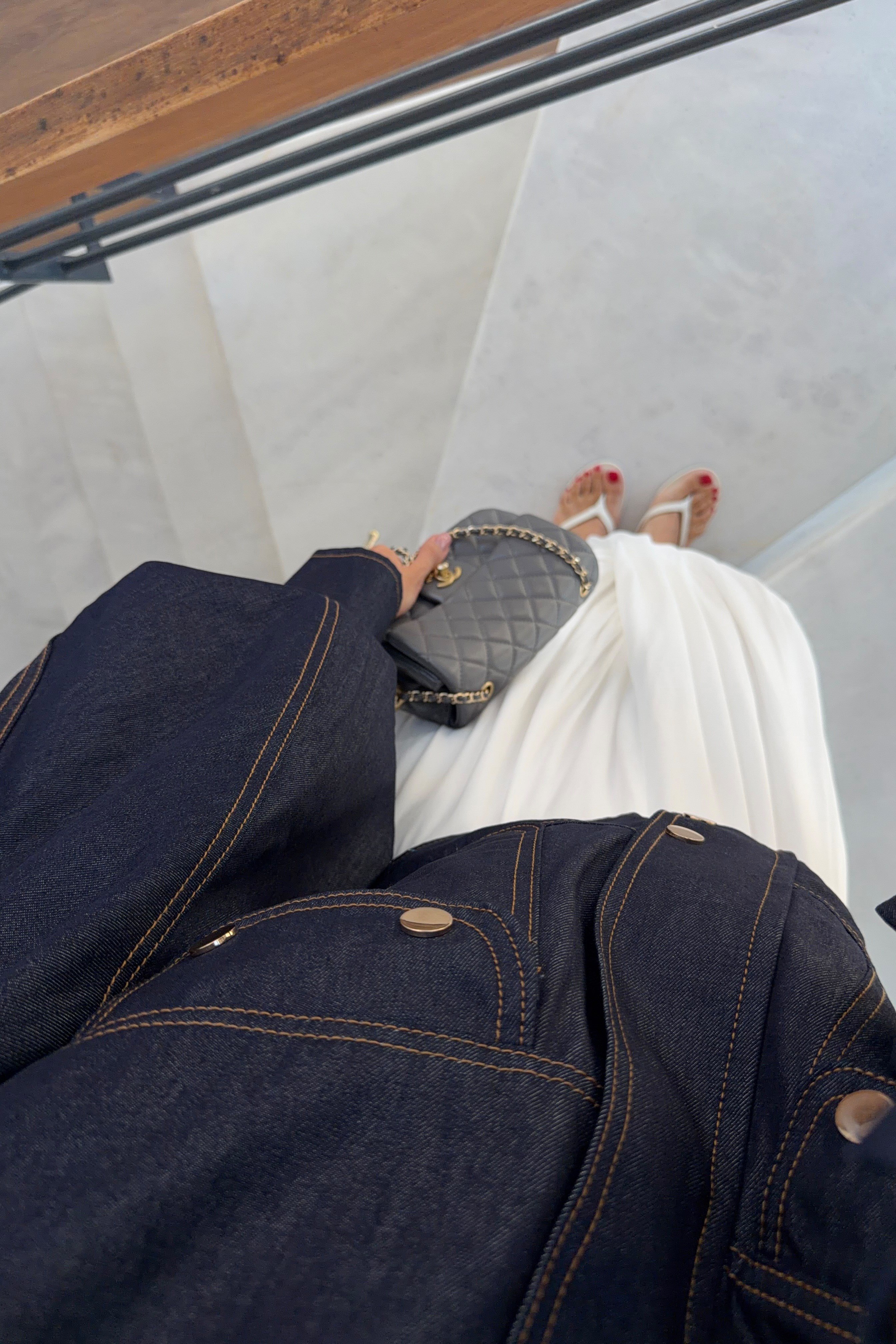 Gold Düğmeli Denim Ceket