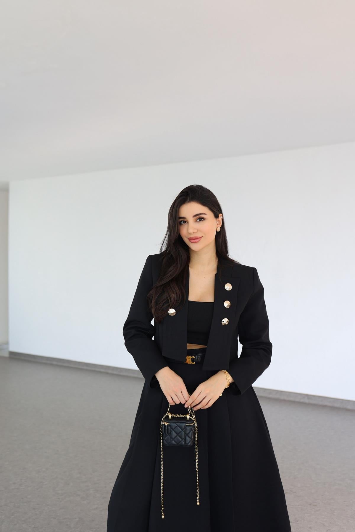 Gold Düğmeli Siyah Premium Ceket