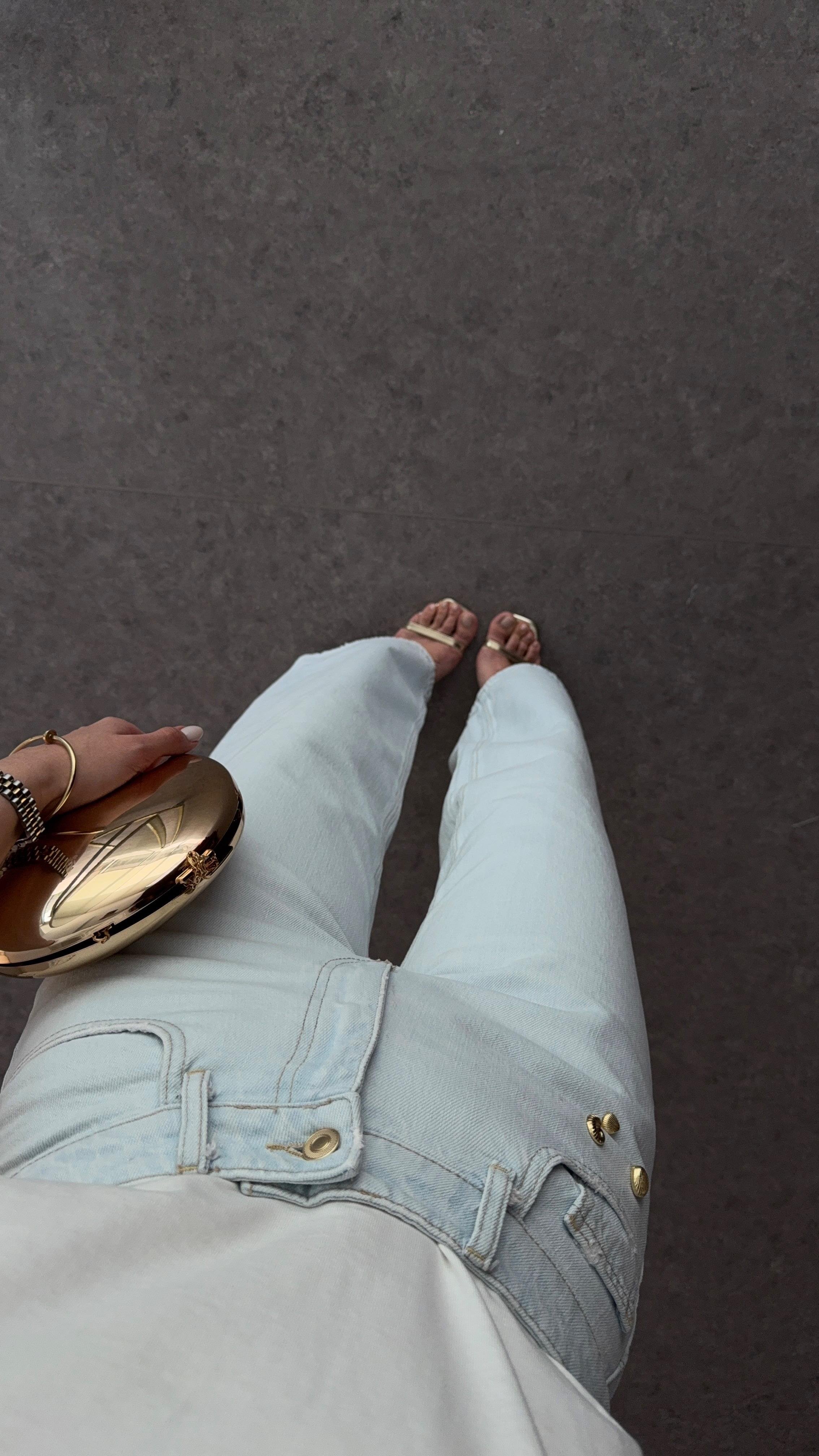 Gold Midye Açık Jean