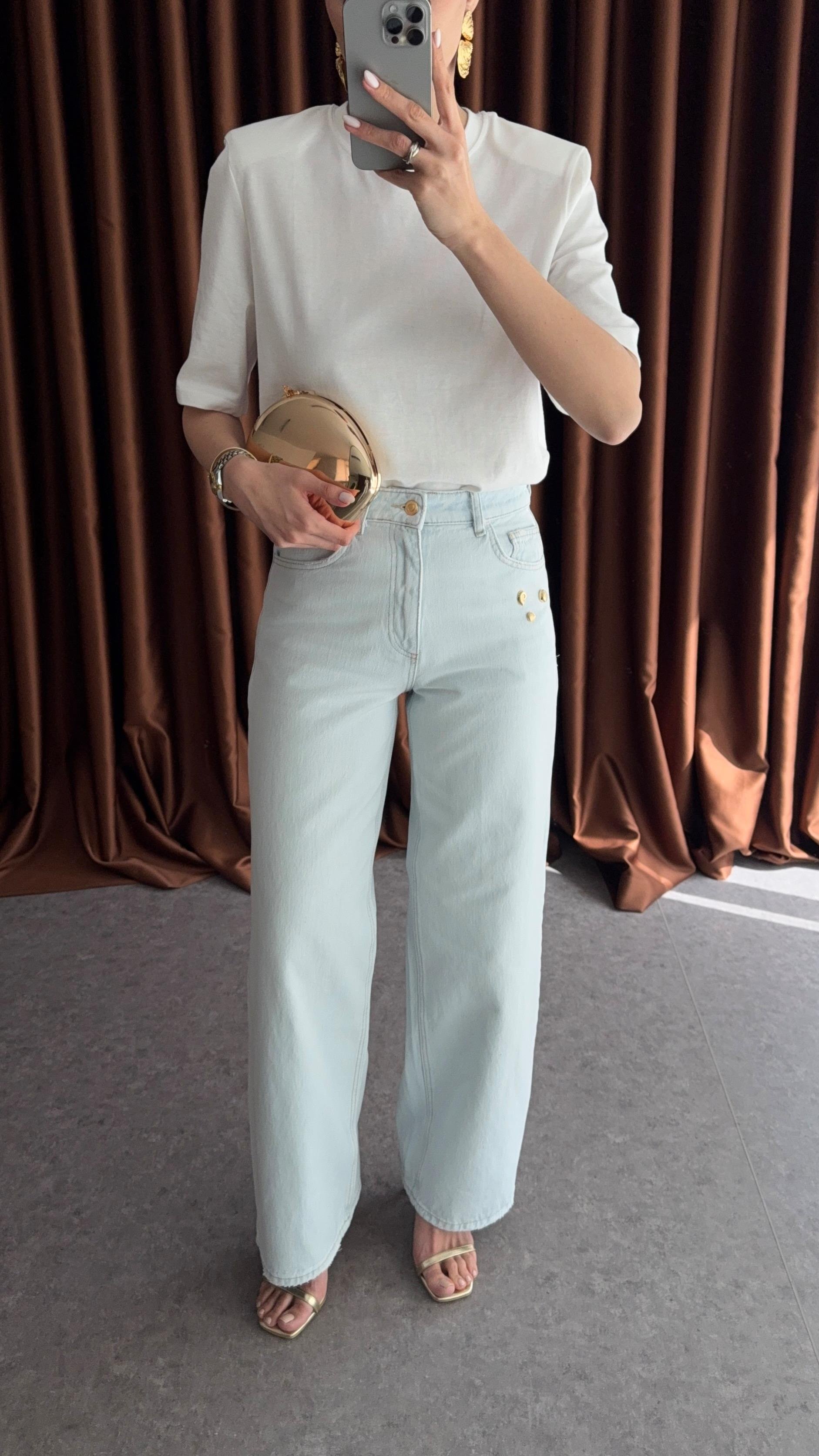 Gold Midye Açık Jean