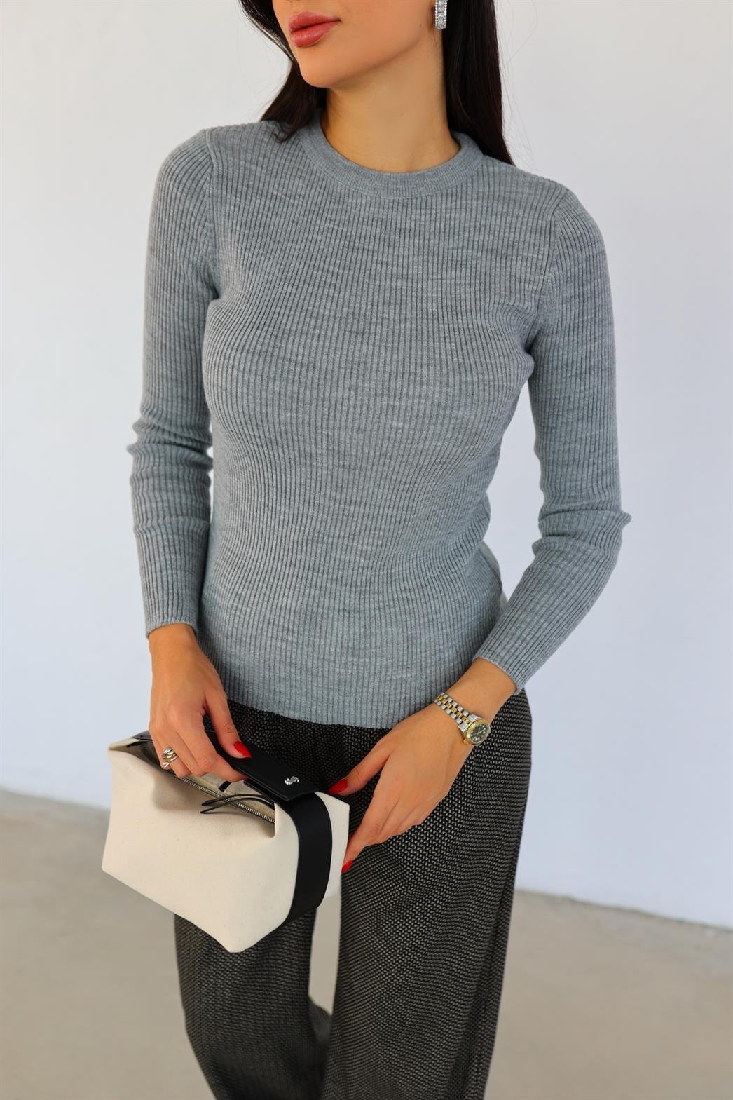 Gri Basic Triko