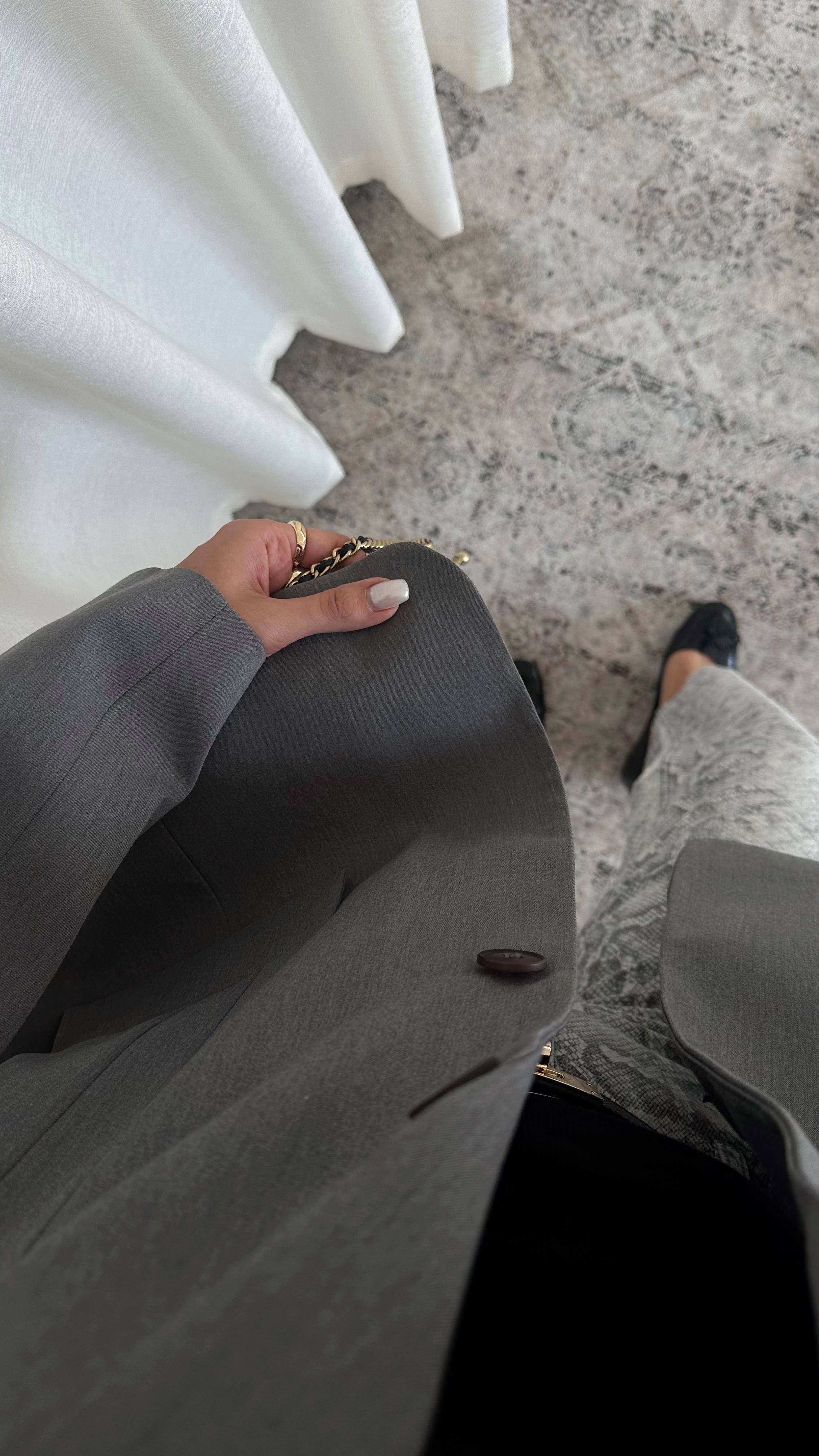 Gri Premium Blazer Ceket