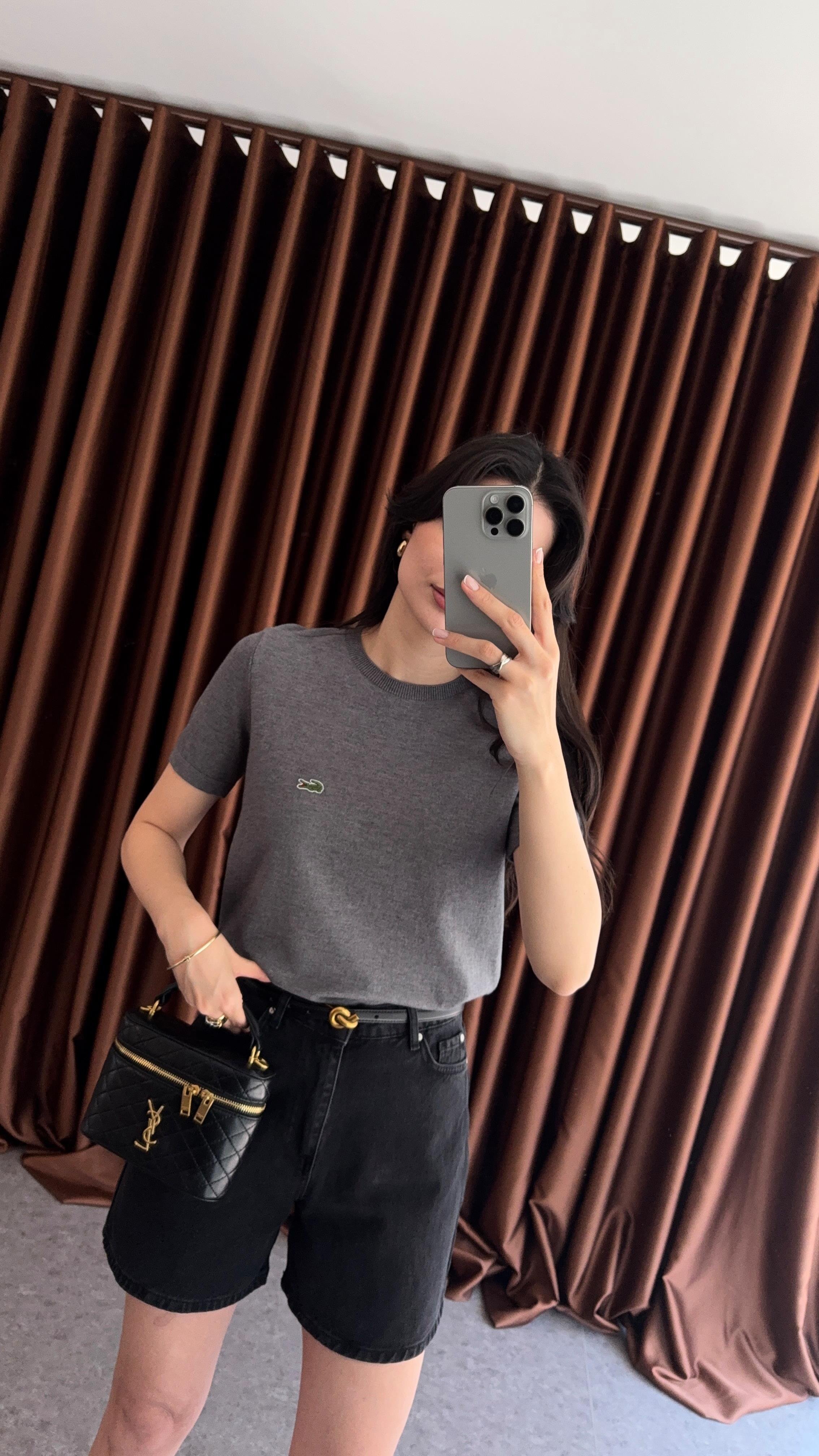 Gri Yazlık Triko Bluz