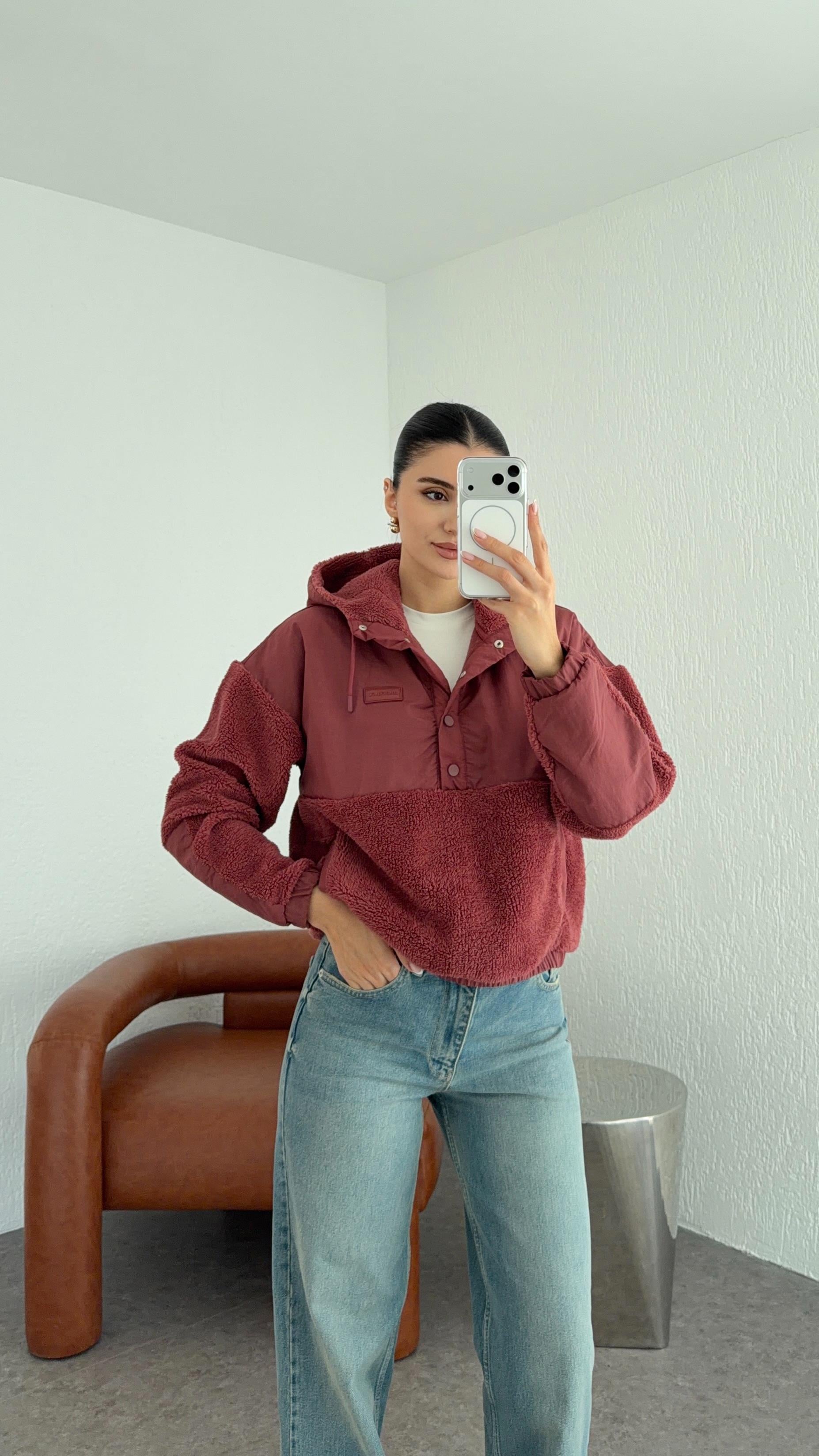 Gül Kurusu Peluş Sweat