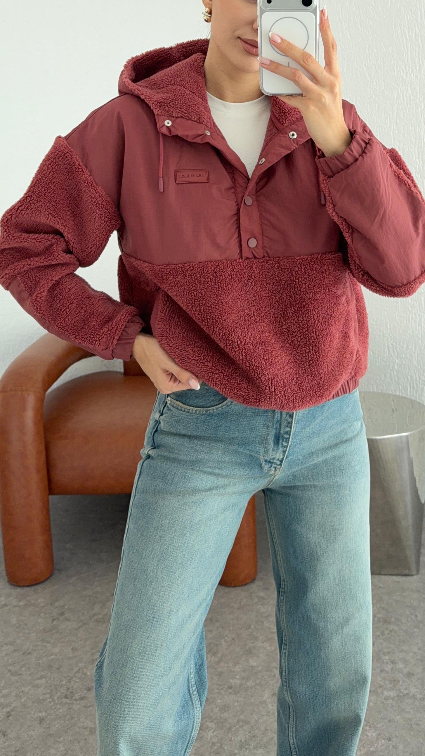 Gül Kurusu Peluş Sweat