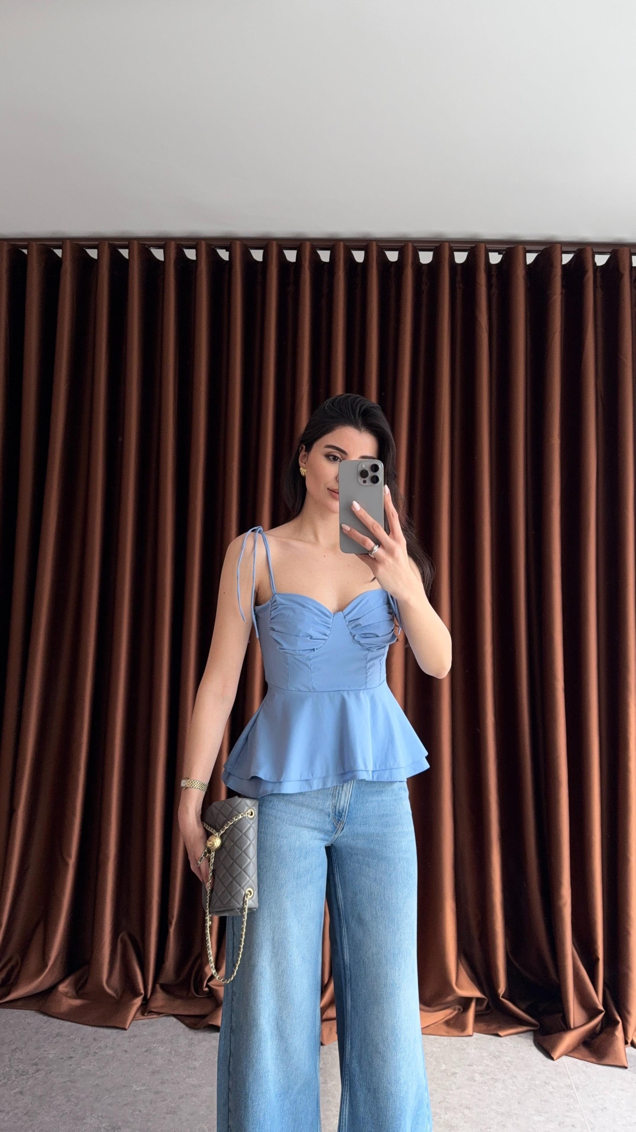İp Askı Mavi Bluz