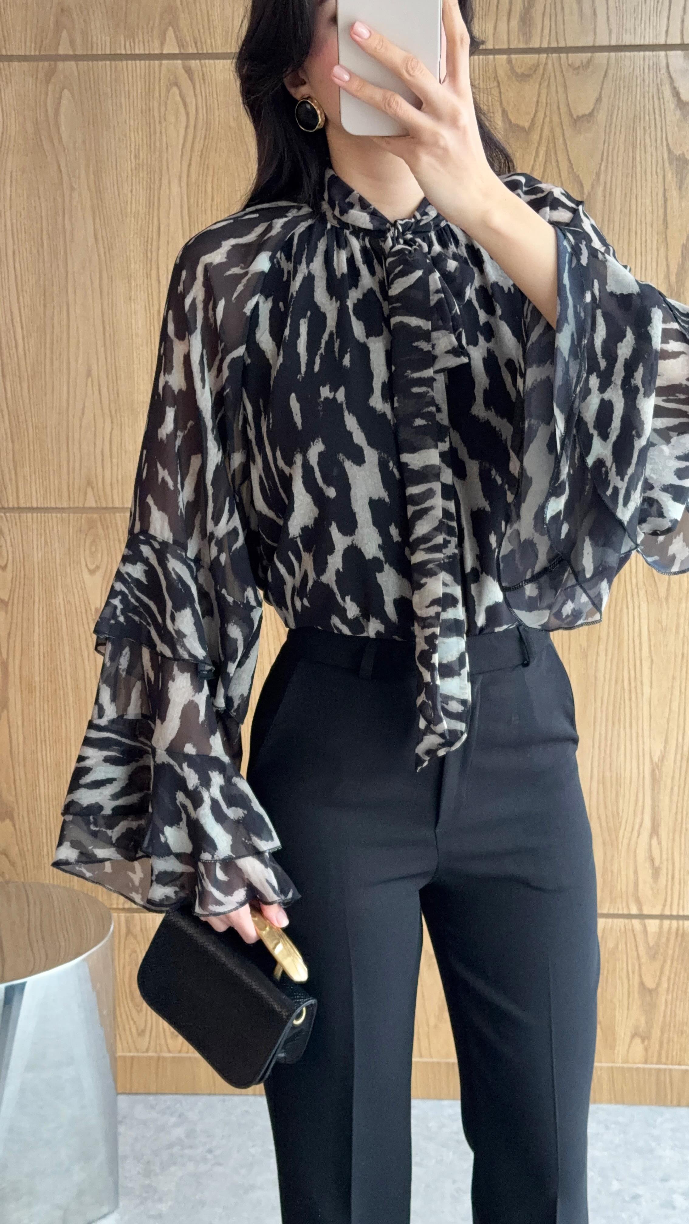 İspanyol Kol Siyah Bluz