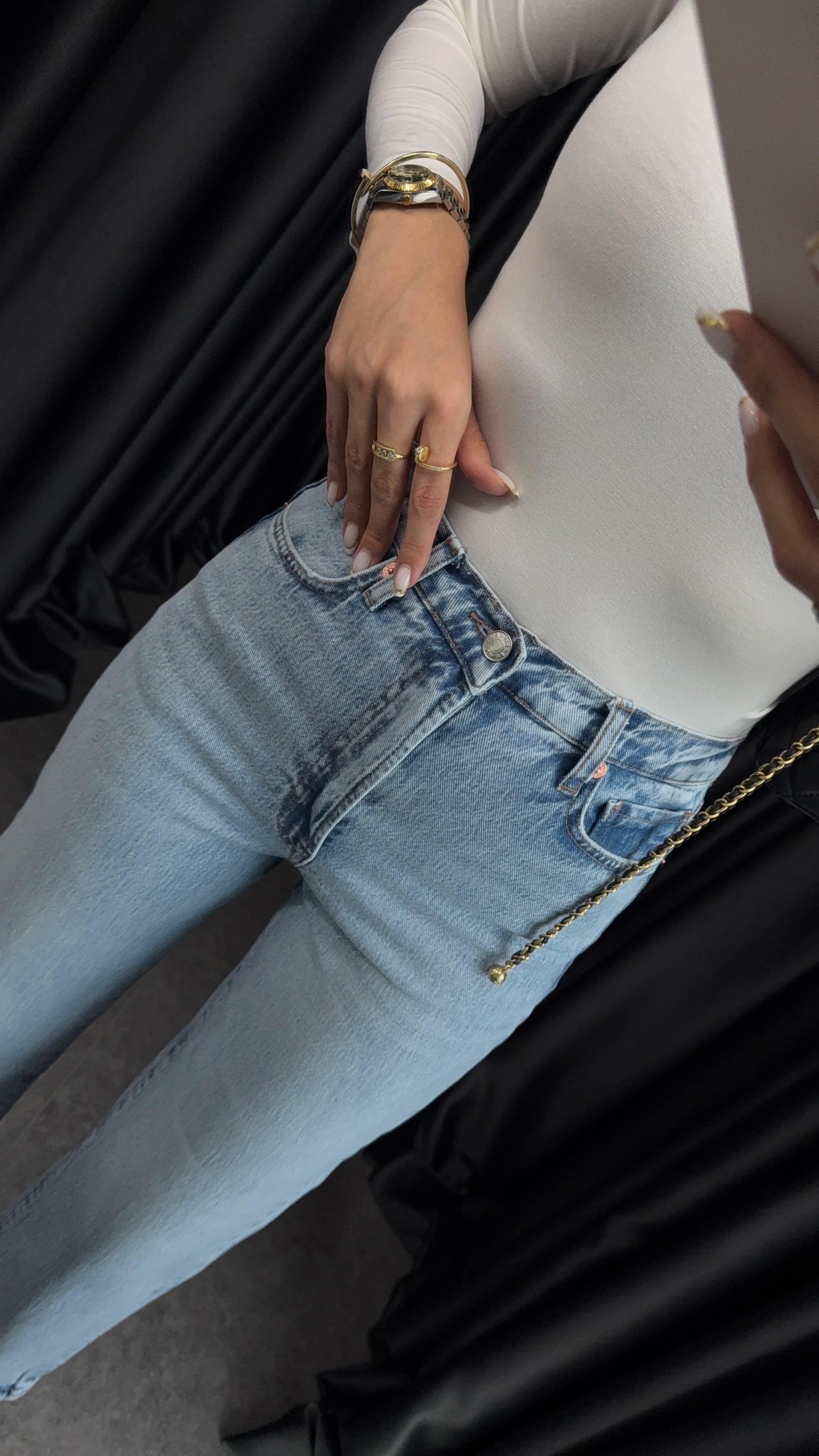 İthal Kumaş Mavi Jean