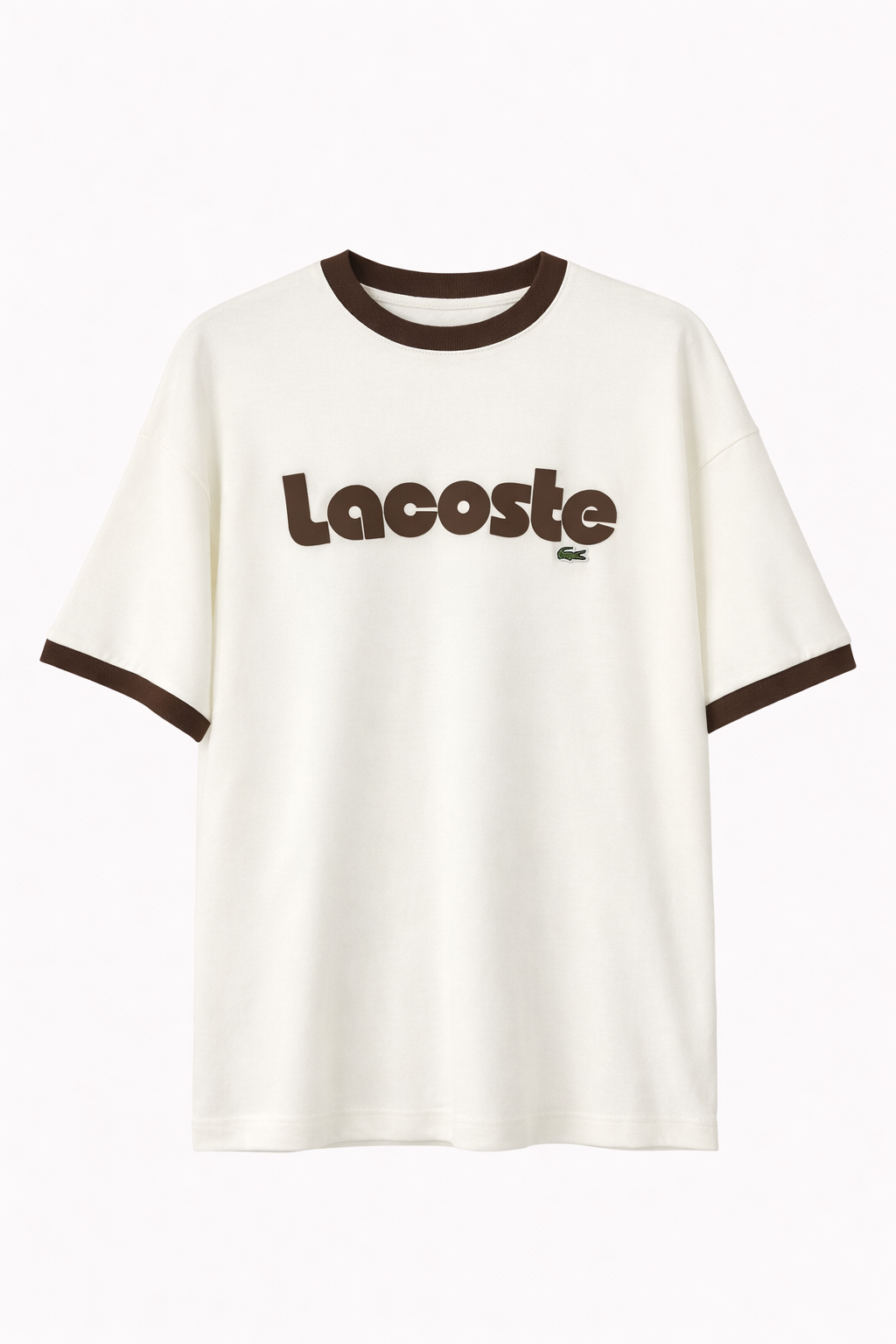 Kabartma Yazılı Coste Kahve Tshirt