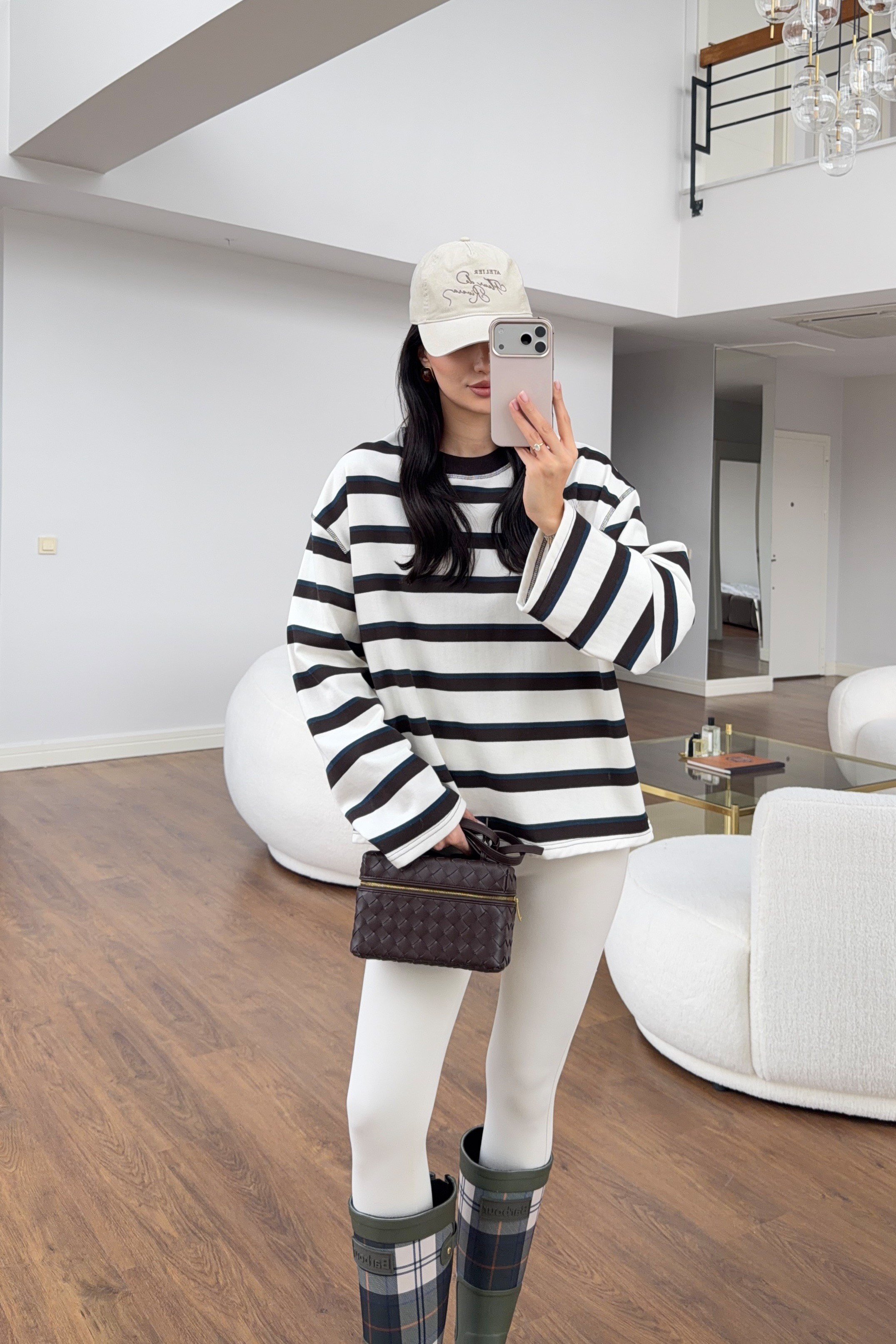 Kahve Çizgiili Sweat