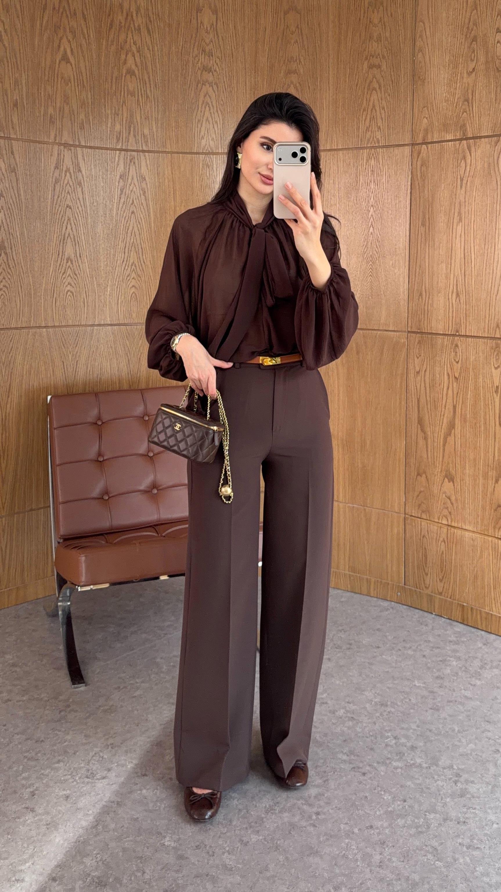 Kahve Palazzo Pantolon