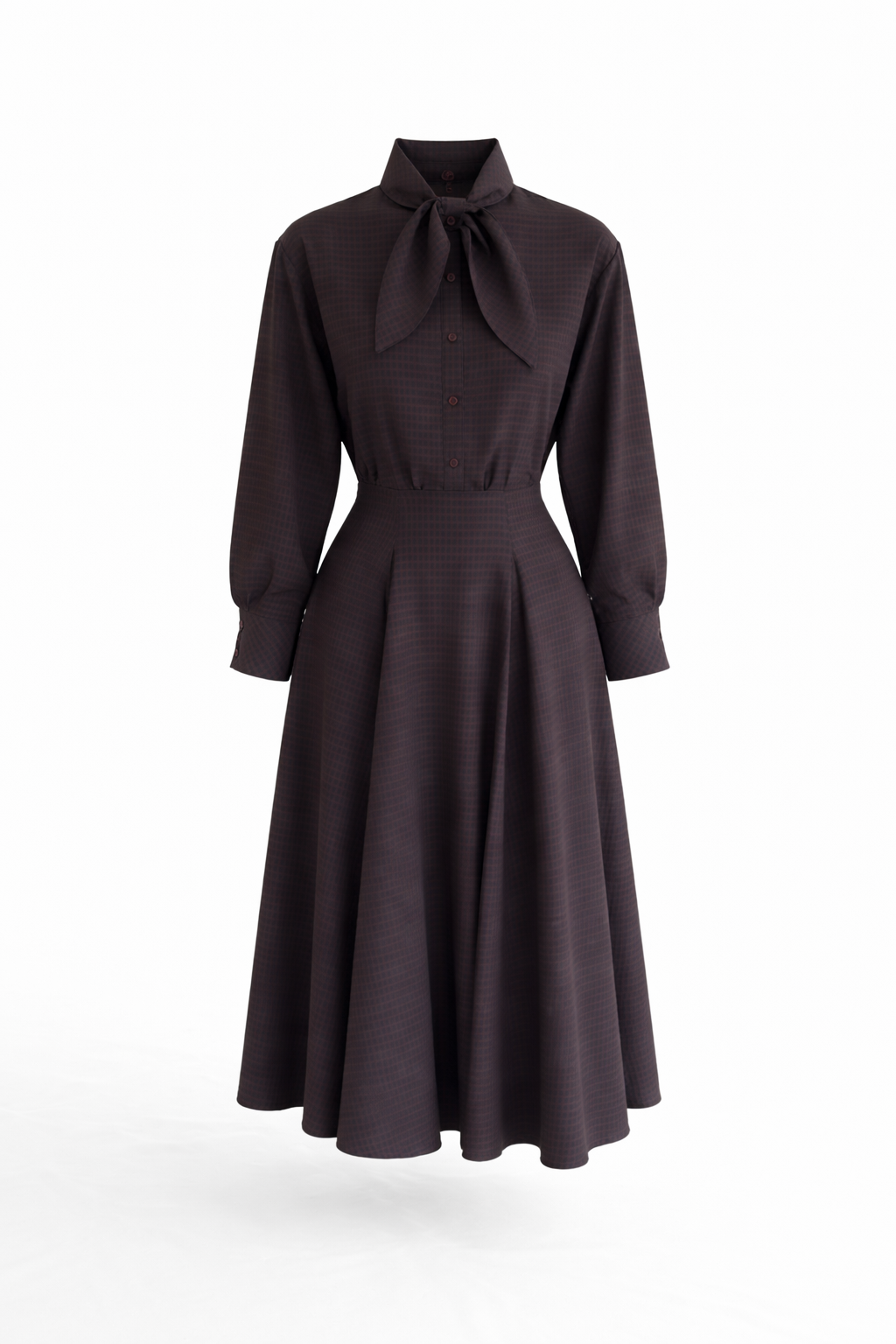 Kahve-Siyah Gömlek-Etek Takım